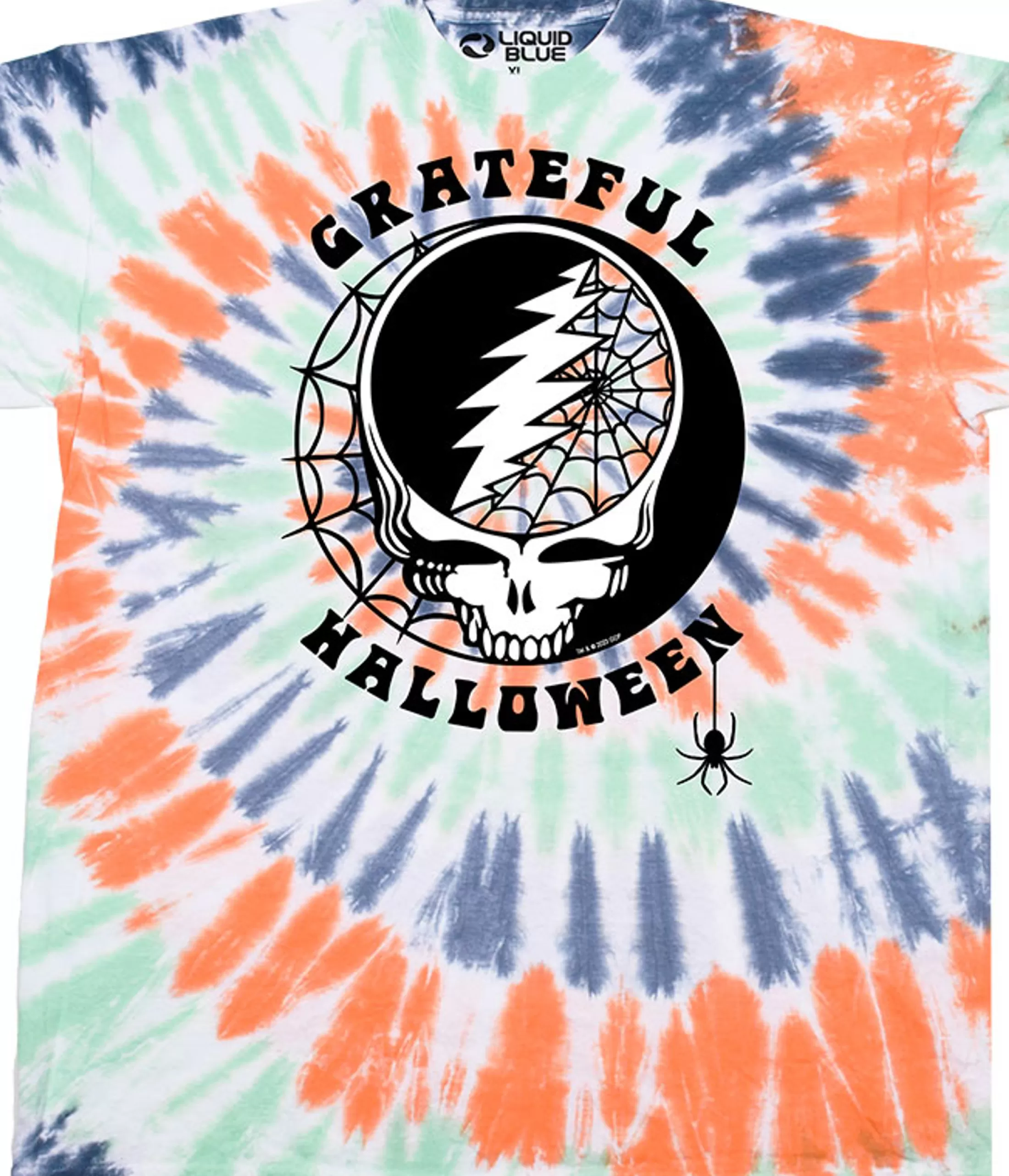 T-Shirt | Halloween<Liquid Blue Grateful Halloween Tie-Dye T-Shirt