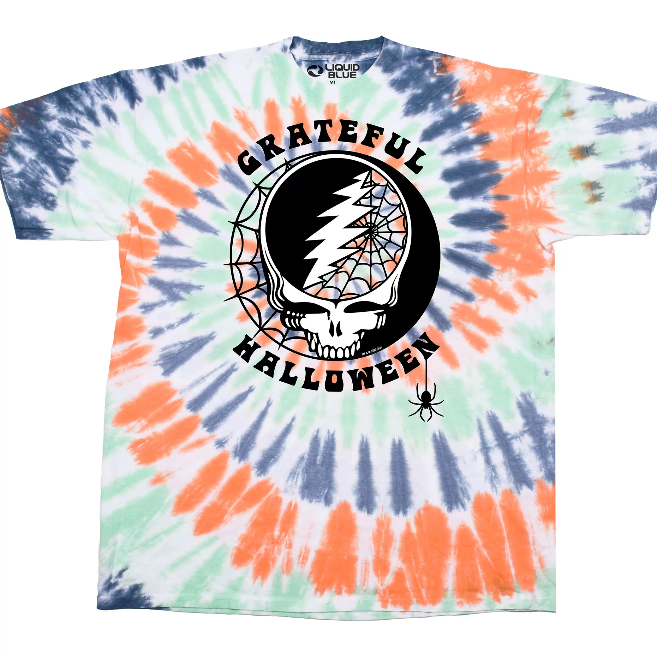 T-Shirt | Halloween<Liquid Blue Grateful Halloween Tie-Dye T-Shirt