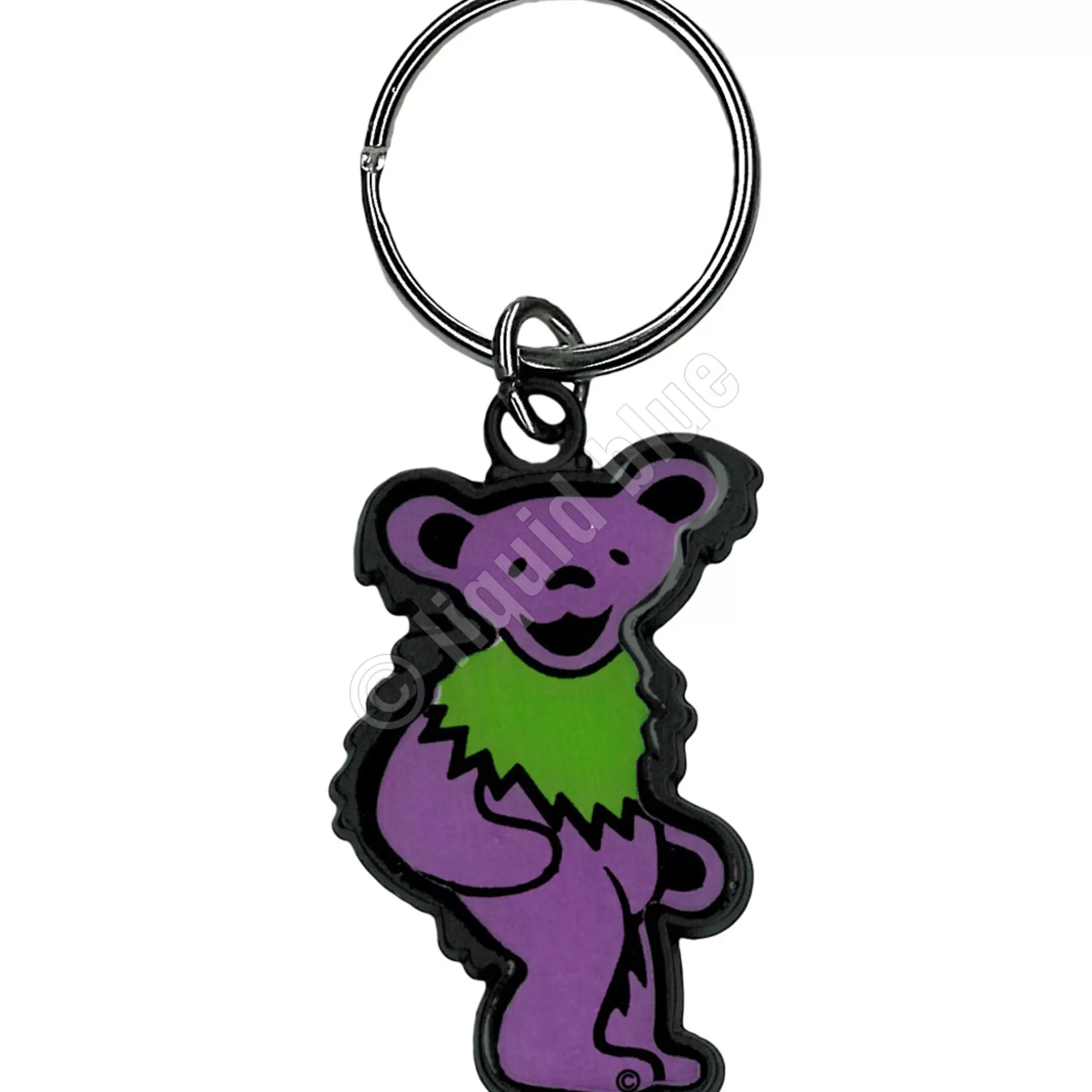 Keychains | Grateful Dead<Liquid Blue Green And Purple Bear Keychain