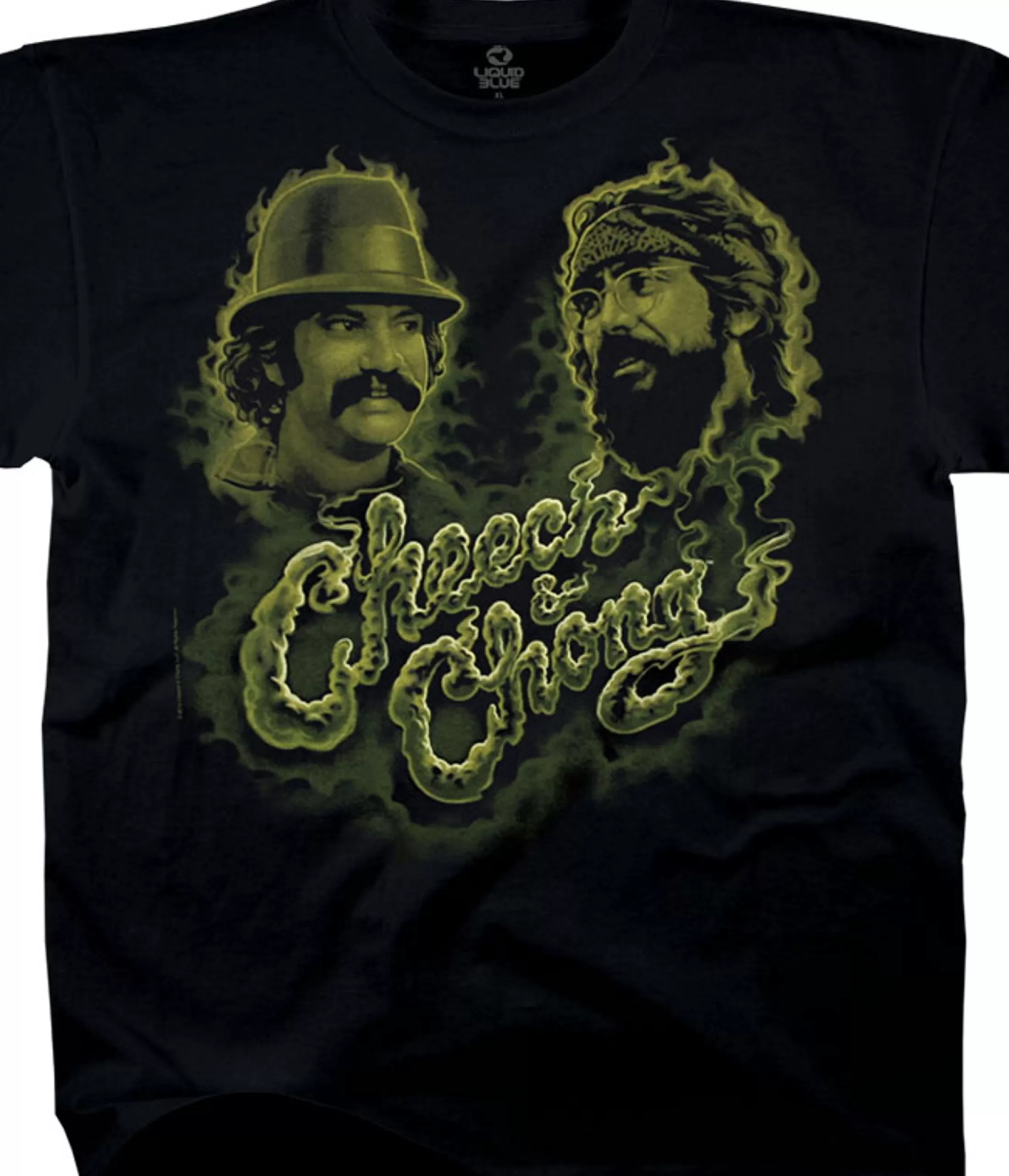 T-Shirt | Cheech And Chong<Liquid Blue Green Smoke Black T-Shirt