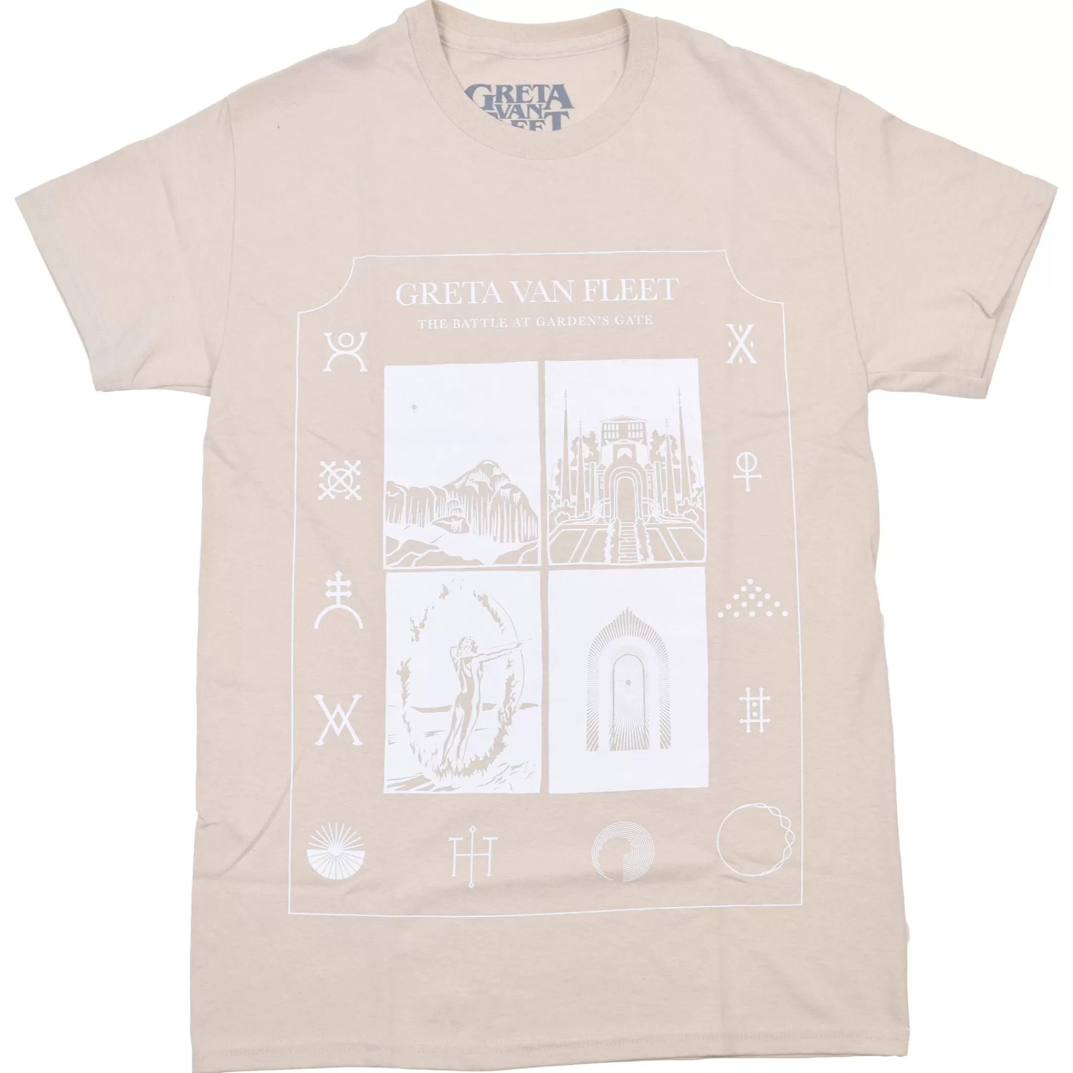 T-Shirt | Greta Van Fleet<Liquid Blue Greta Van Fleet Album Illustration Sand T-Shirt