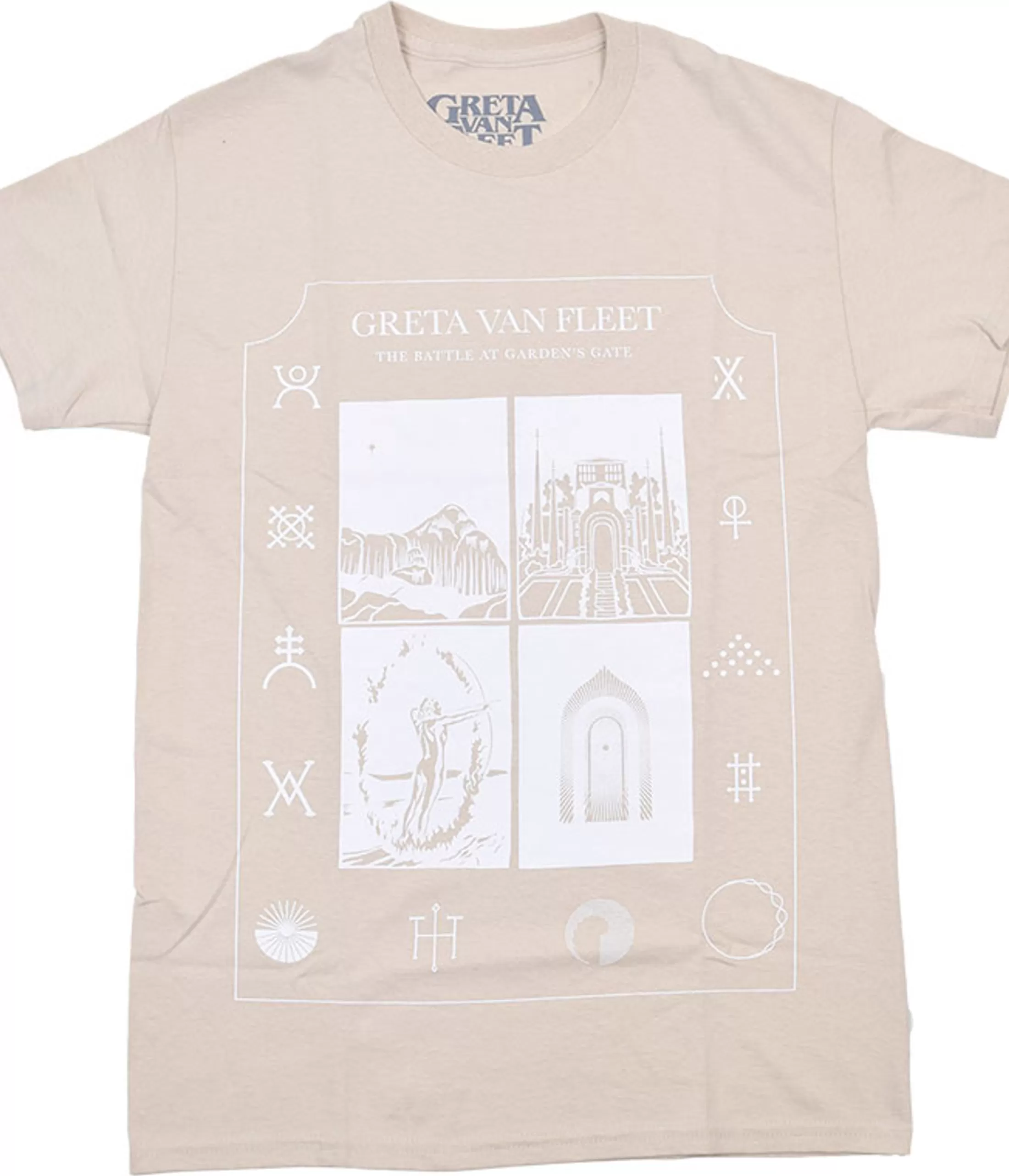 T-Shirt | Greta Van Fleet<Liquid Blue Greta Van Fleet Album Illustration Sand T-Shirt