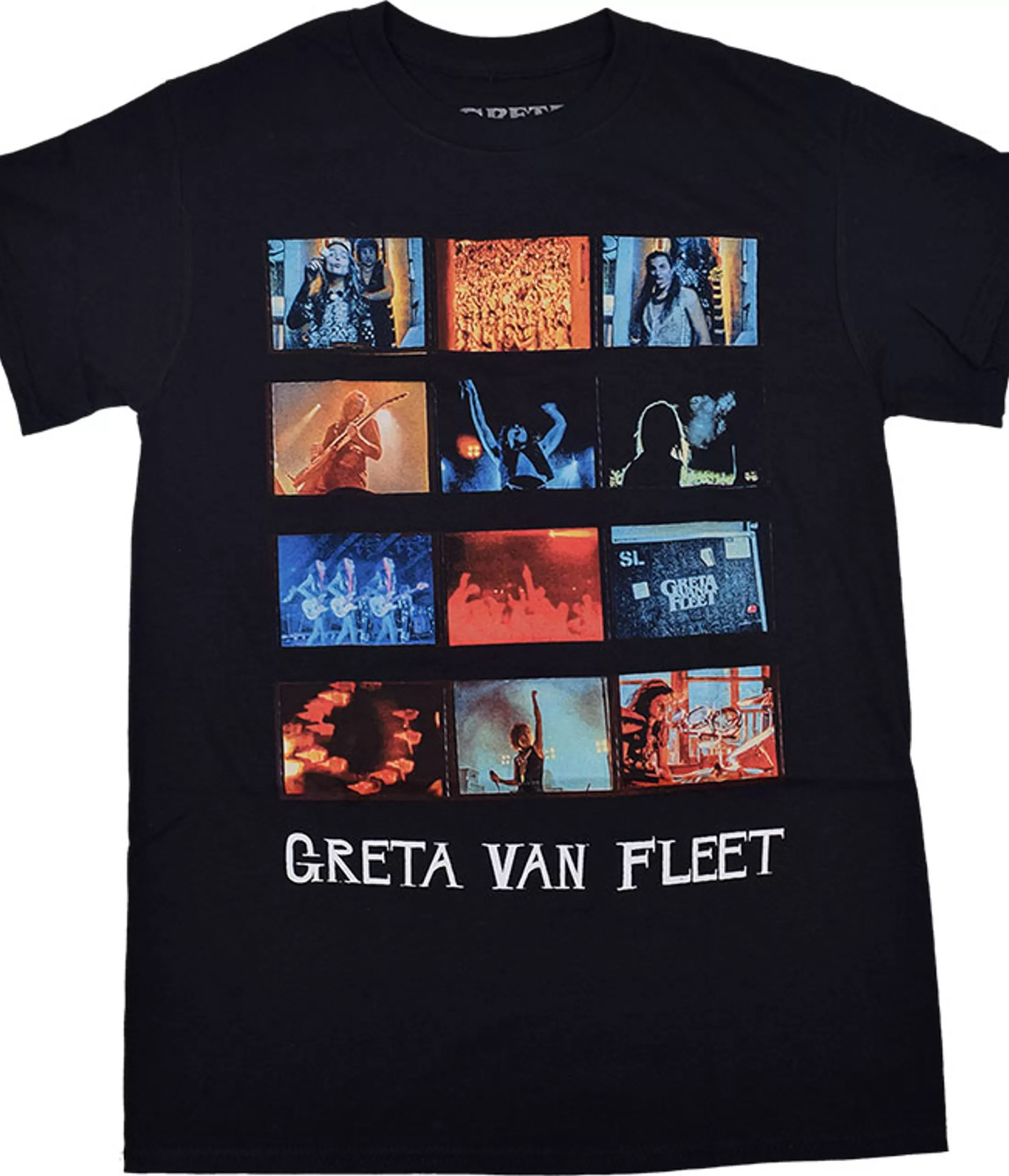 T-Shirt | Greta Van Fleet<Liquid Blue Greta Van Fleet My Way Soon Cover Black T-Shirt