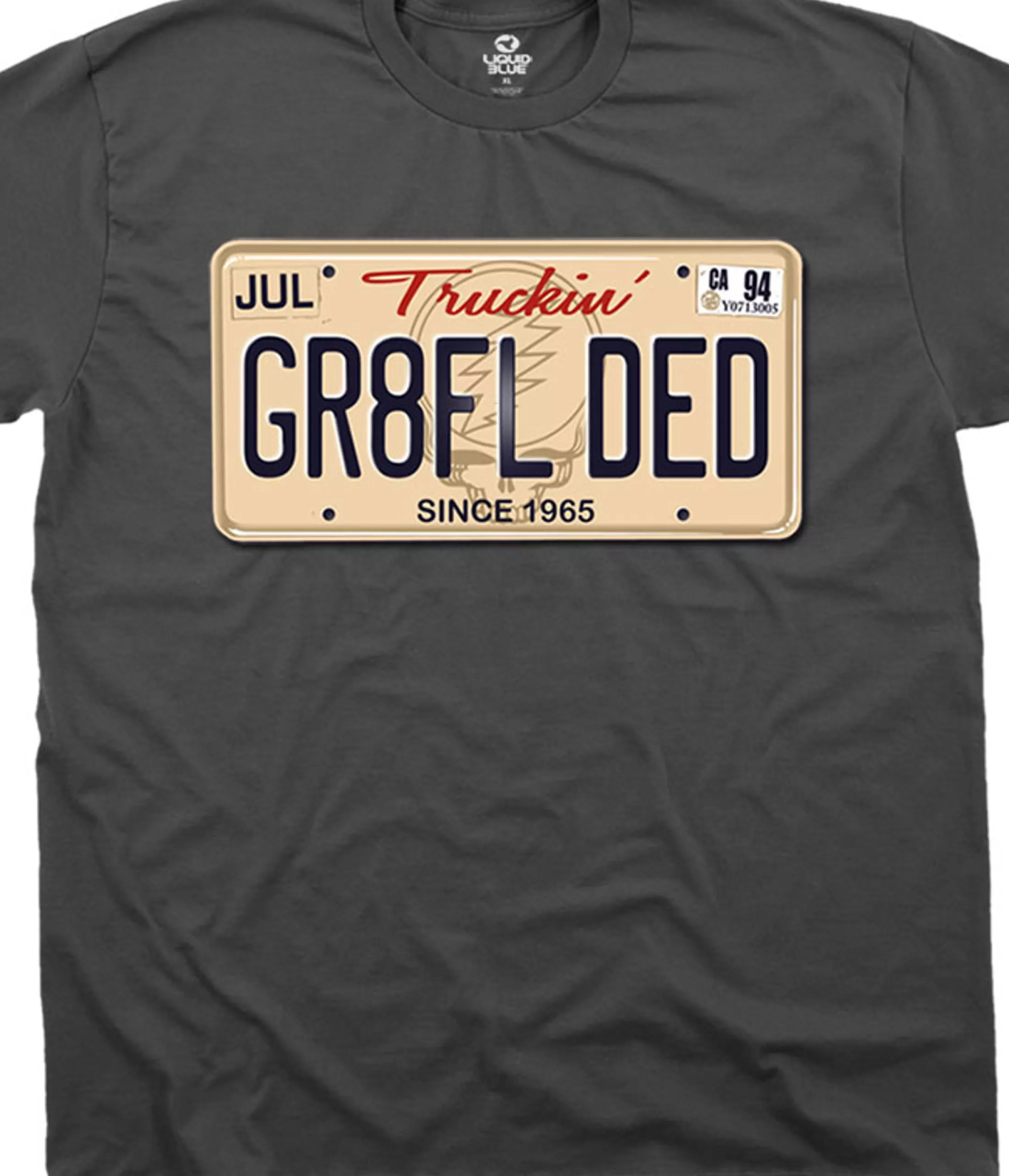 T-Shirt | Grateful Dead<Liquid Blue Gr8fl Ded Grey T-Shirt