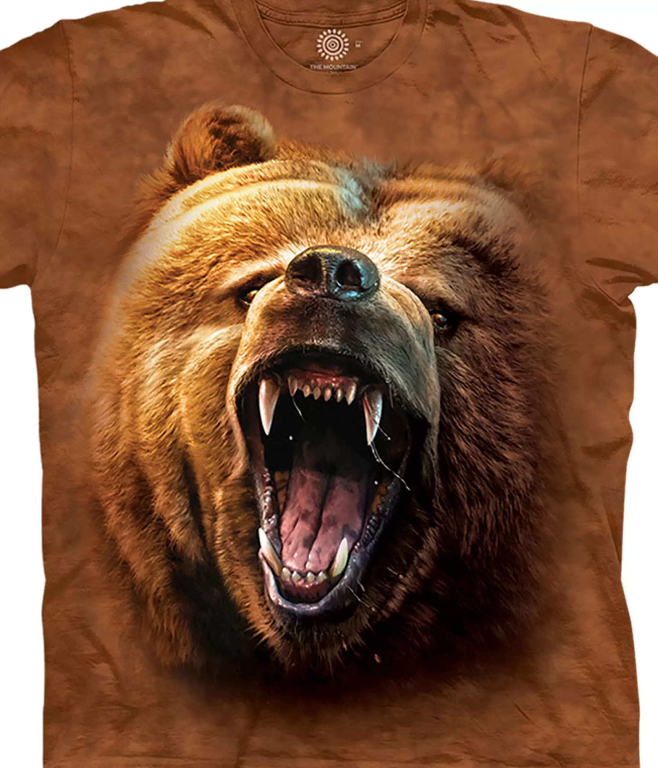 T-Shirt | North American Animals<Liquid Blue Grizzly Growl Classic Cotton T-Shirt