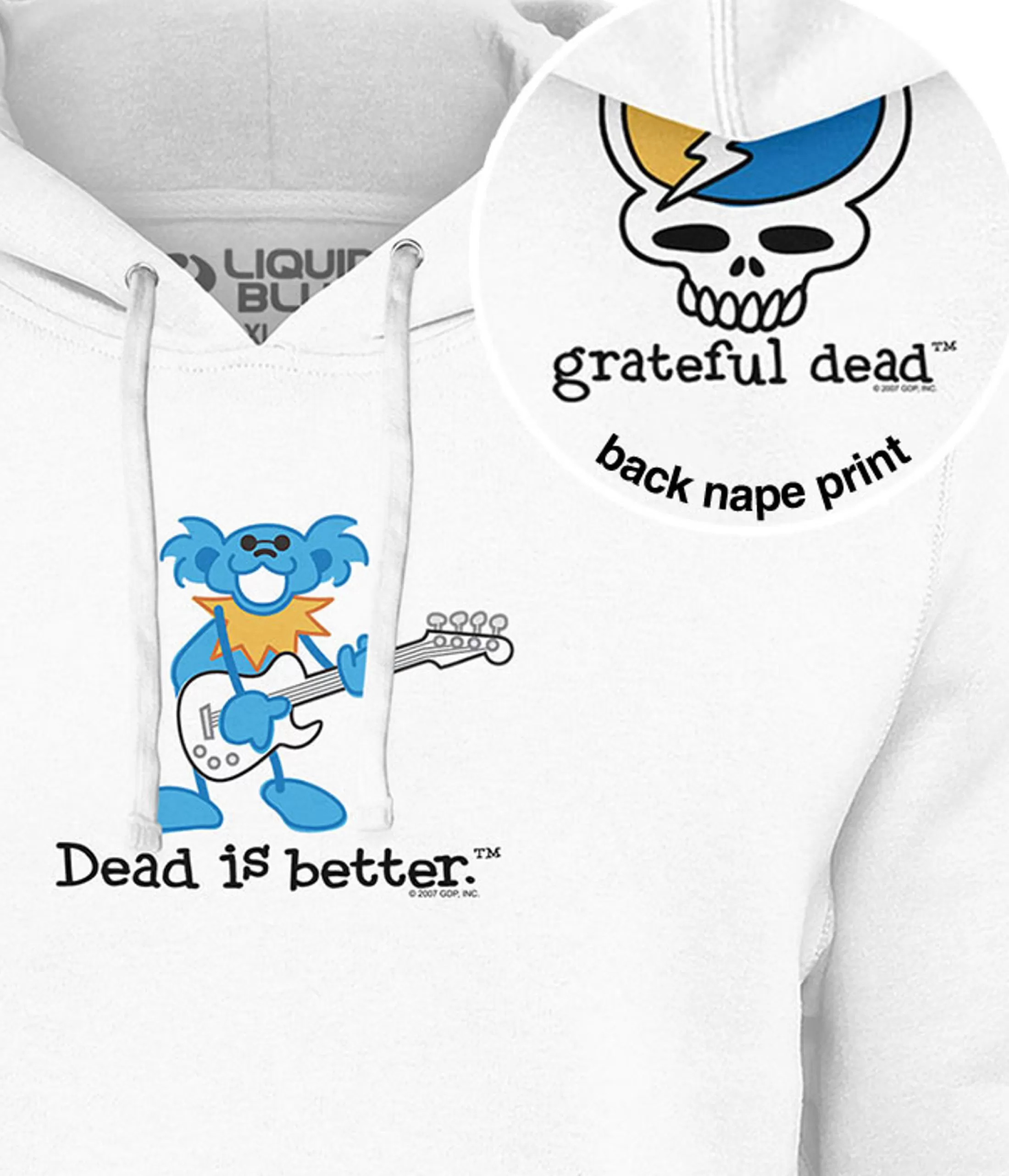 Hoodie | Grateful Dead<Liquid Blue Guitar Dead Is Better Hoodie