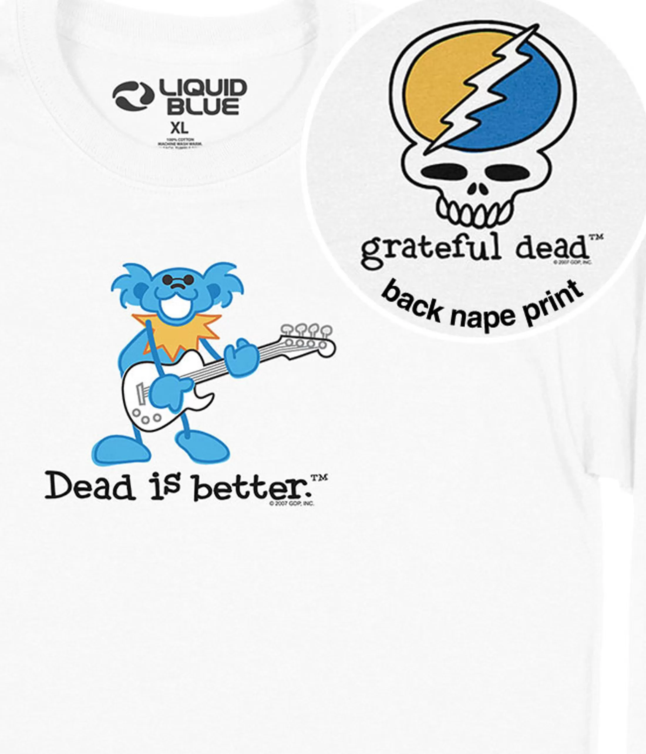 Long Sleeve | Grateful Dead<Liquid Blue Guitar Dead Is Better Long Sleeve T-Shirt