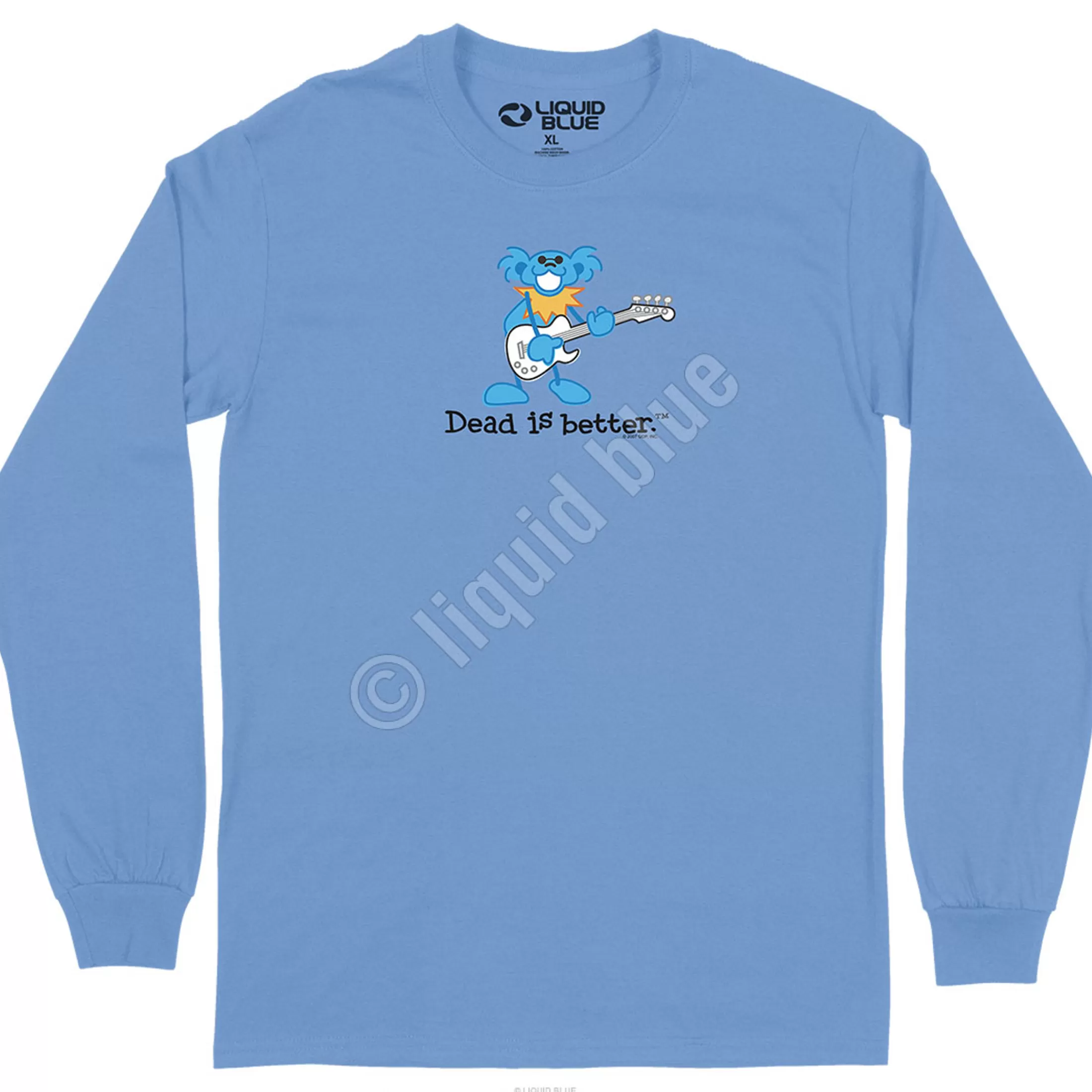 Long Sleeve | Grateful Dead<Liquid Blue Guitar Dead Is Better Long Sleeve T-Shirt