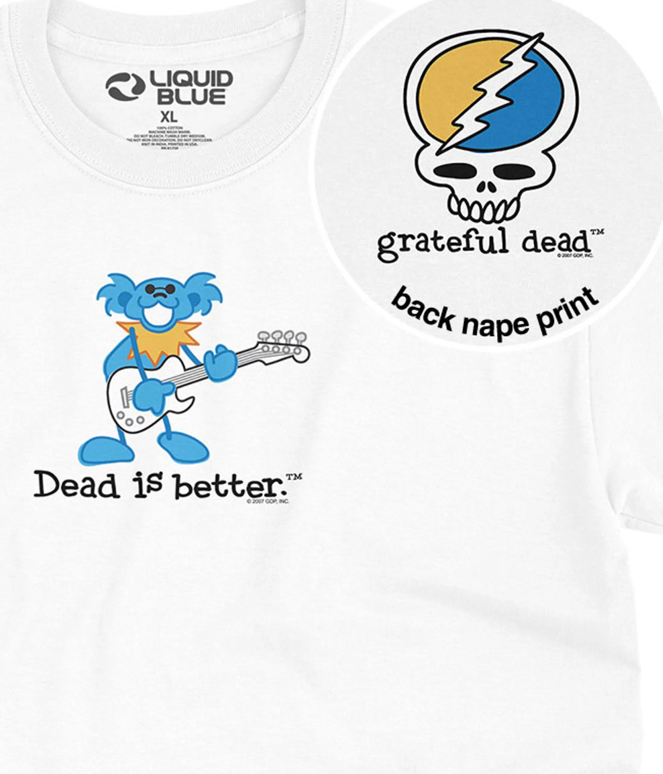 T-Shirt | Grateful Dead<Liquid Blue Guitar Dead Is Better T-Shirt