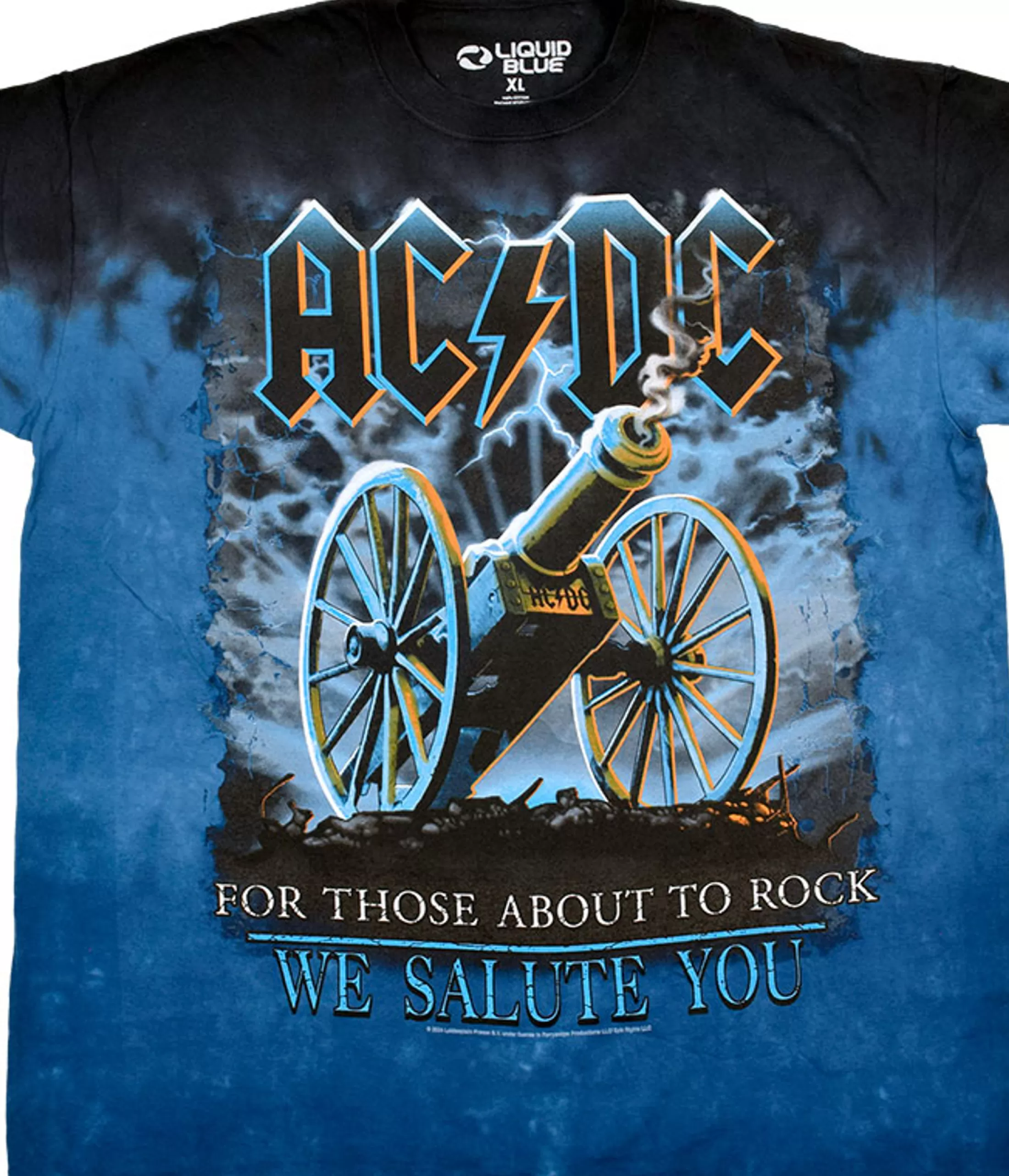 T-Shirt | Ac-Dc<Liquid Blue 21 Gun Salute Tie-Dye T-Shirt