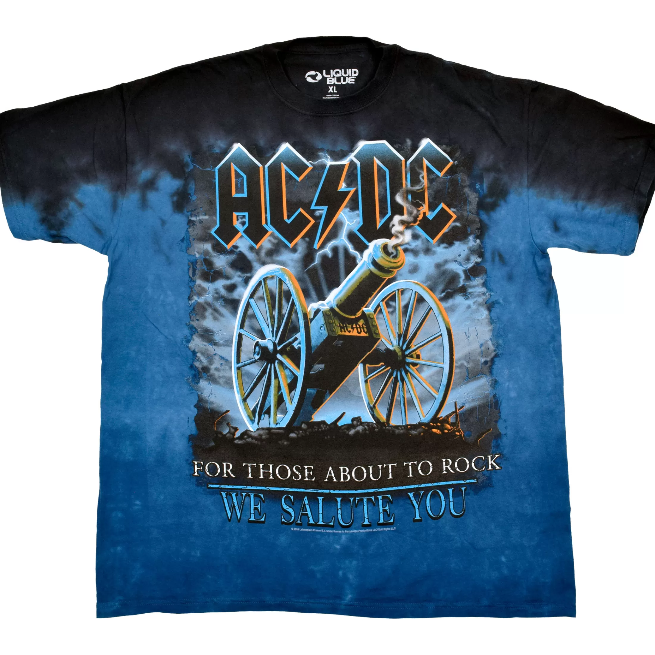 T-Shirt | Ac-Dc<Liquid Blue 21 Gun Salute Tie-Dye T-Shirt