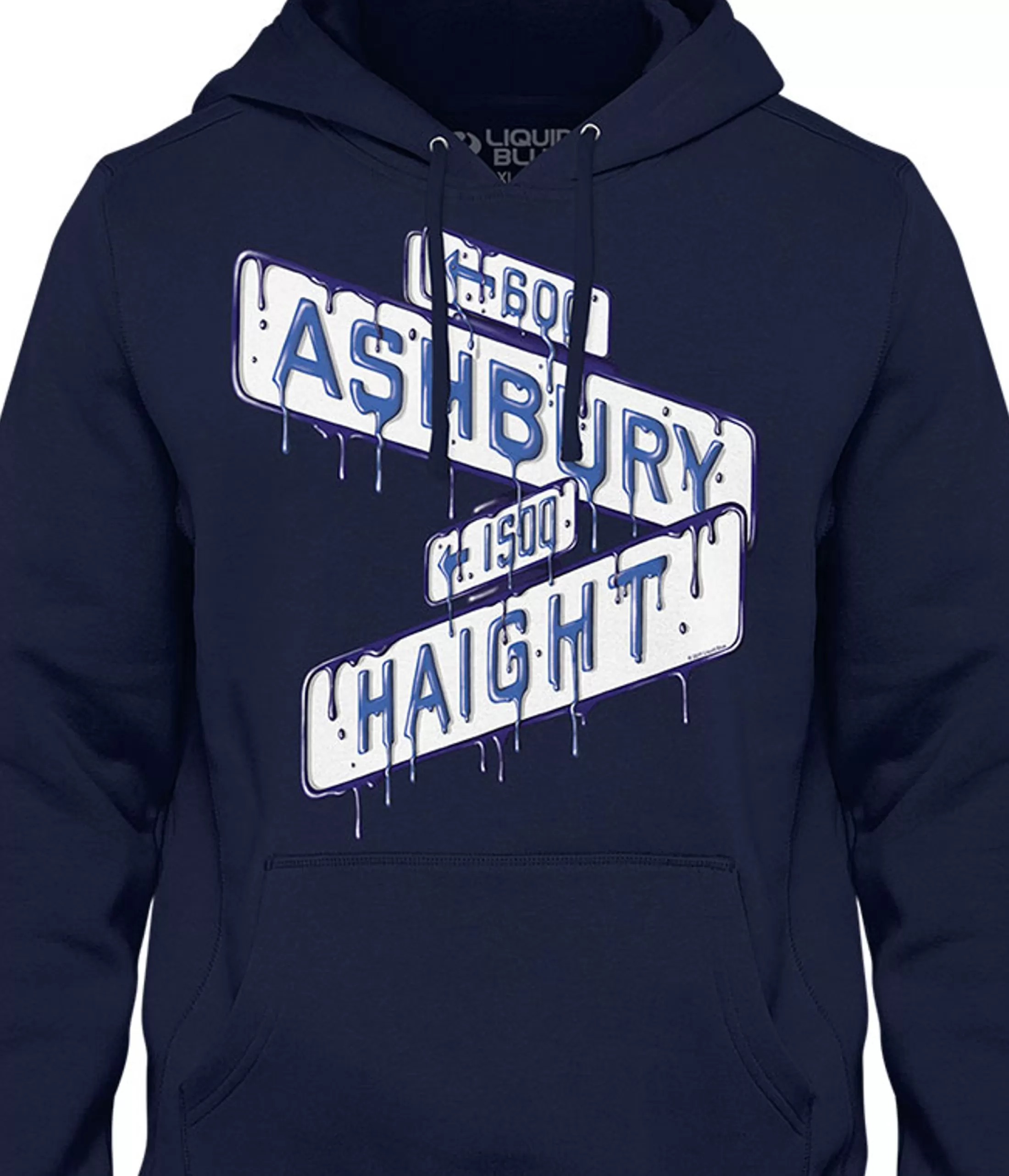 Hoodie | Haight Ashbury<Liquid Blue Haight Ashbury Sign Hoodie