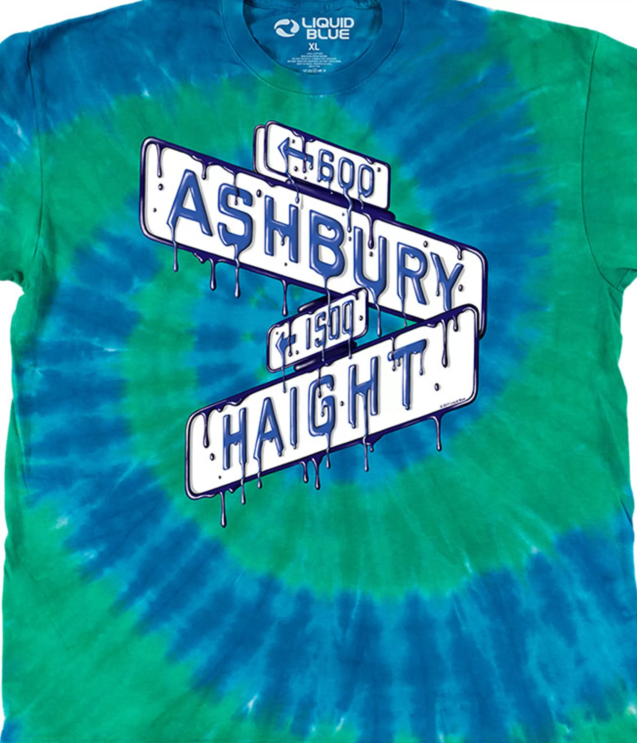 T-Shirt | Haight Ashbury<Liquid Blue Haight Ashbury Sign T-Shirt