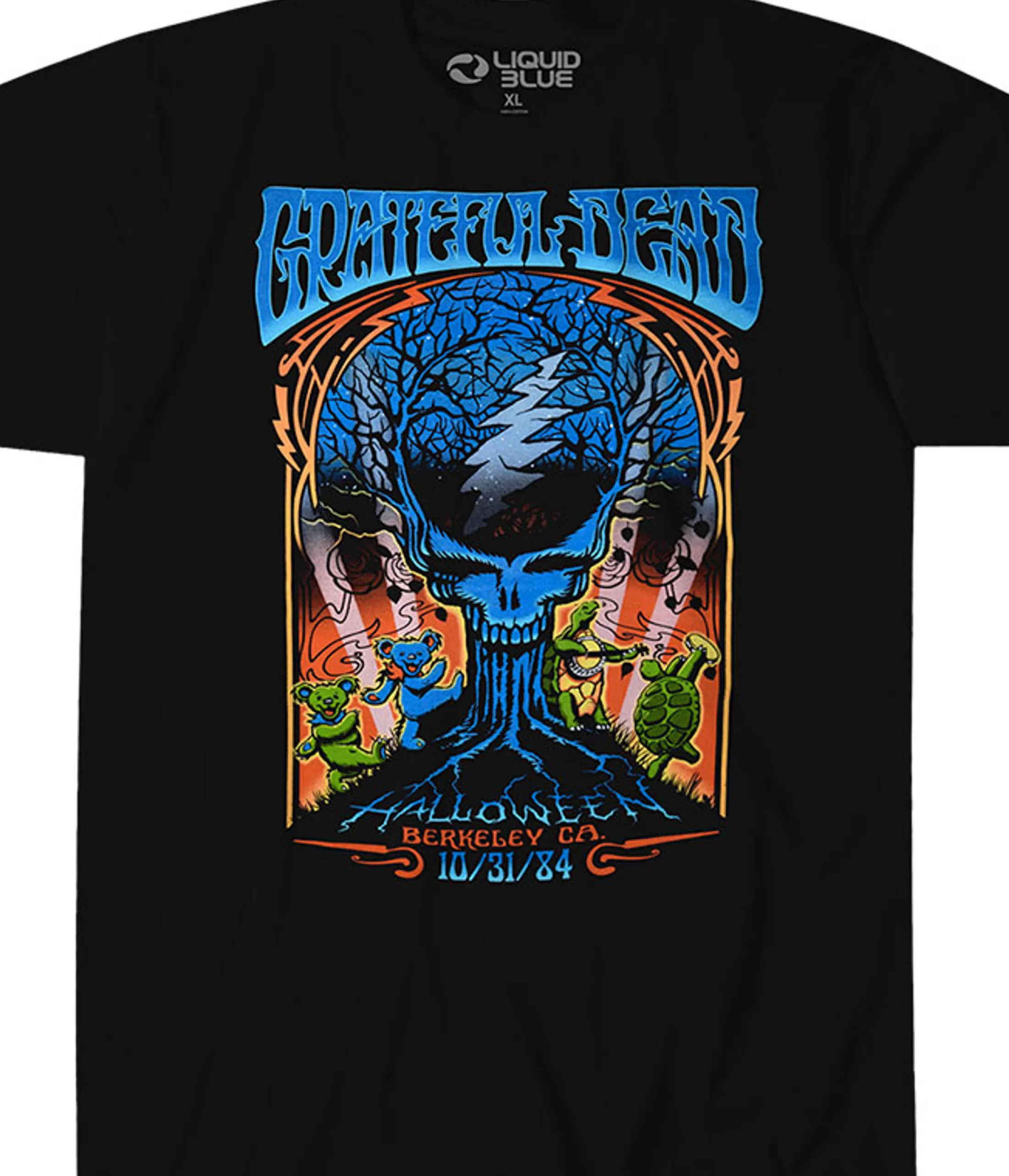 Athletic T-Shirt | Halloween<Liquid Blue Halloween Dead Black Athletic T-Shirt