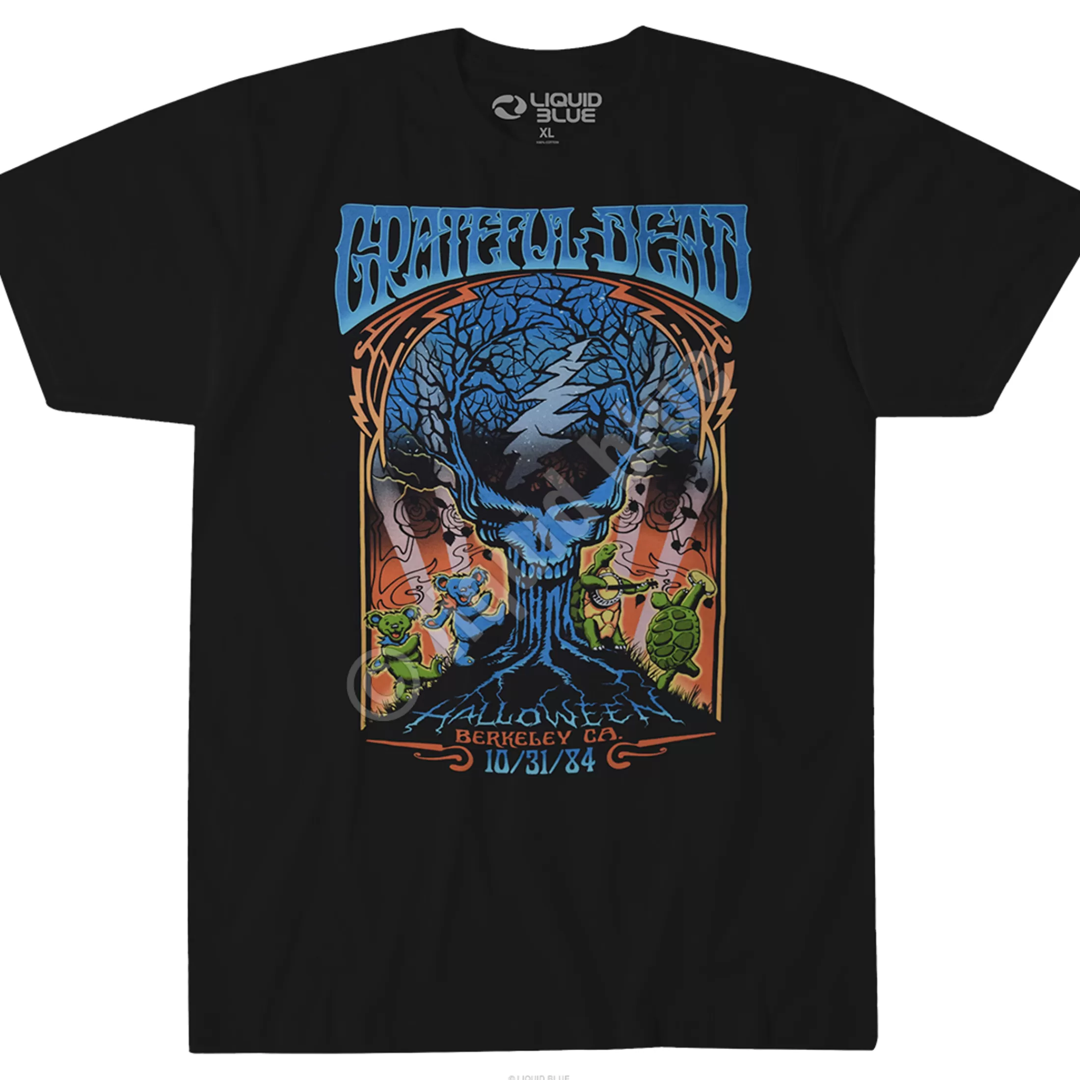 Athletic T-Shirt | Halloween<Liquid Blue Halloween Dead Black Athletic T-Shirt