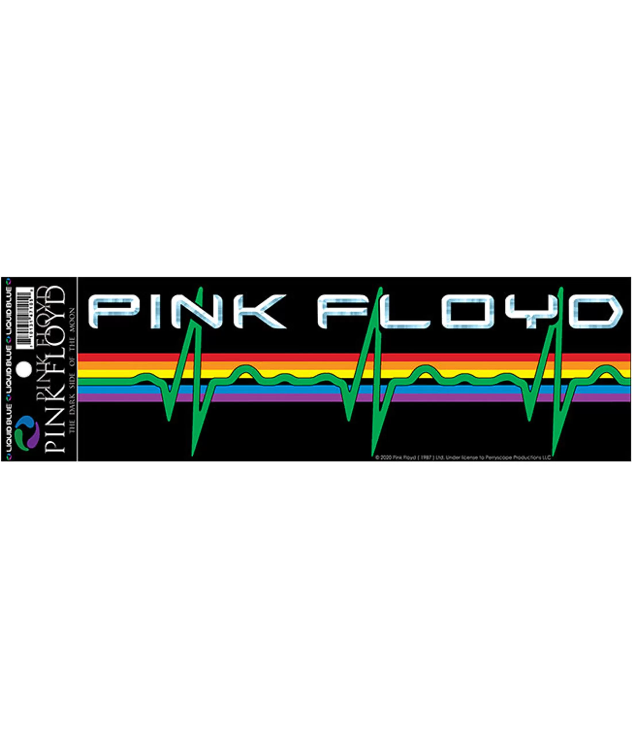 Pink Floyd<Liquid Blue Heartbeat Bumper Sticker