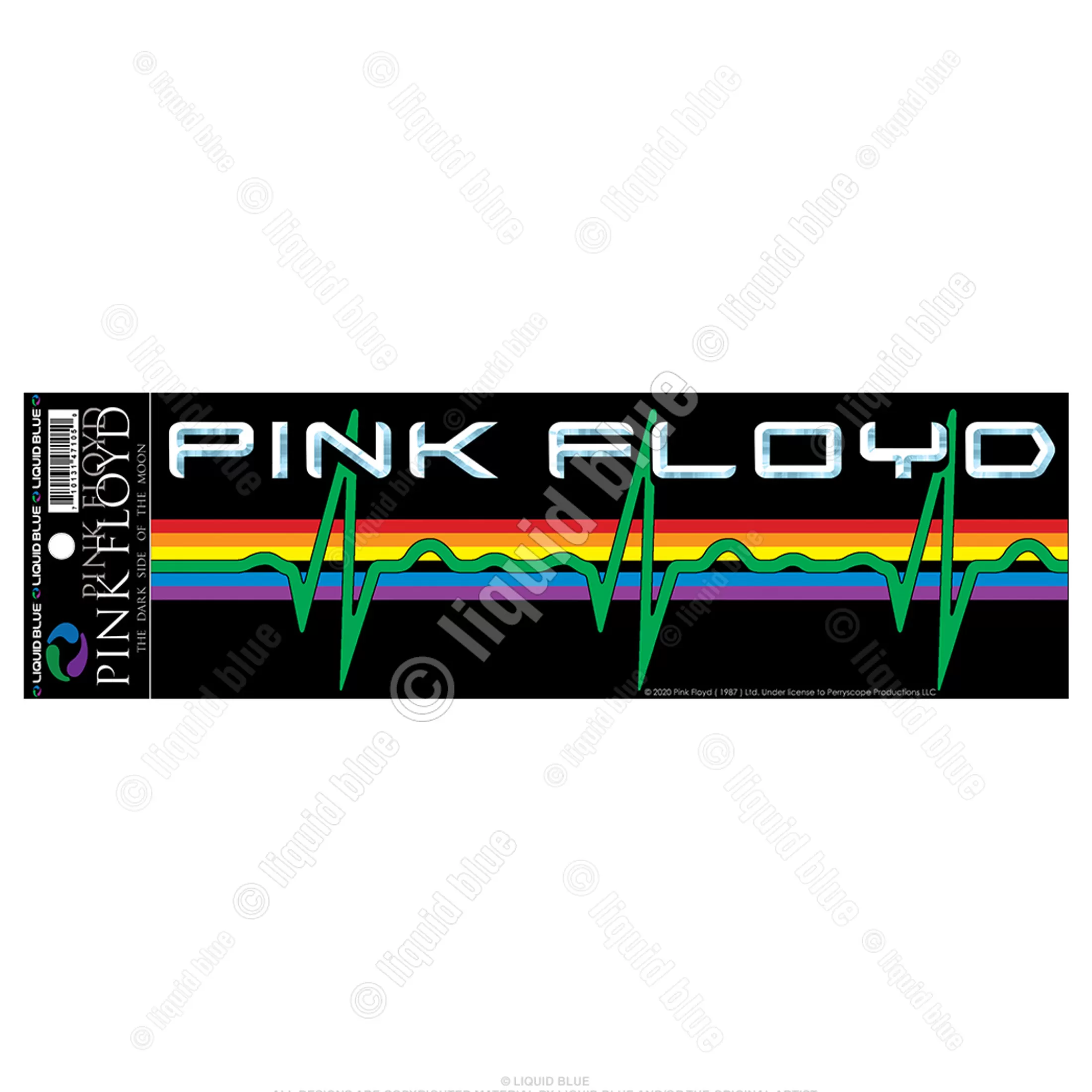 Pink Floyd<Liquid Blue Heartbeat Bumper Sticker