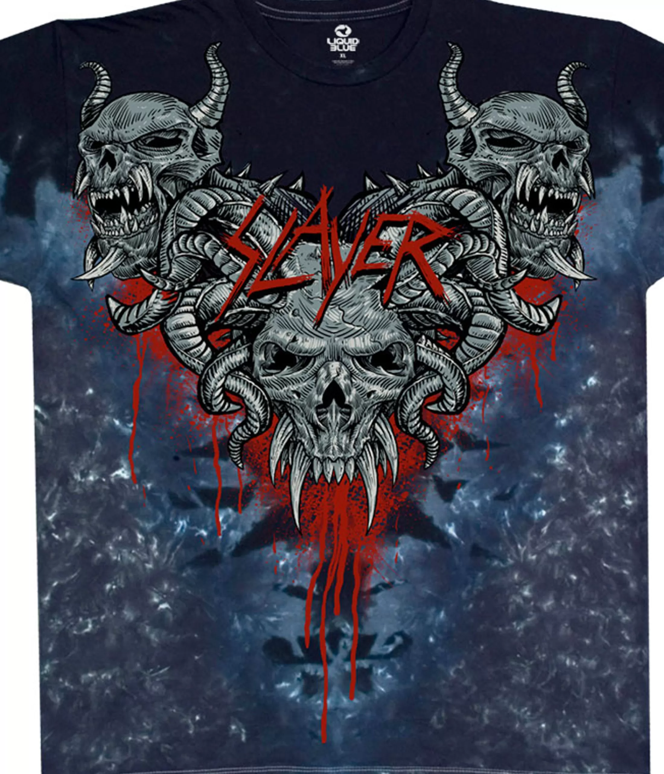 T-Shirt | Slayer<Liquid Blue Hell Awaits Tie-Dye T-Shirt