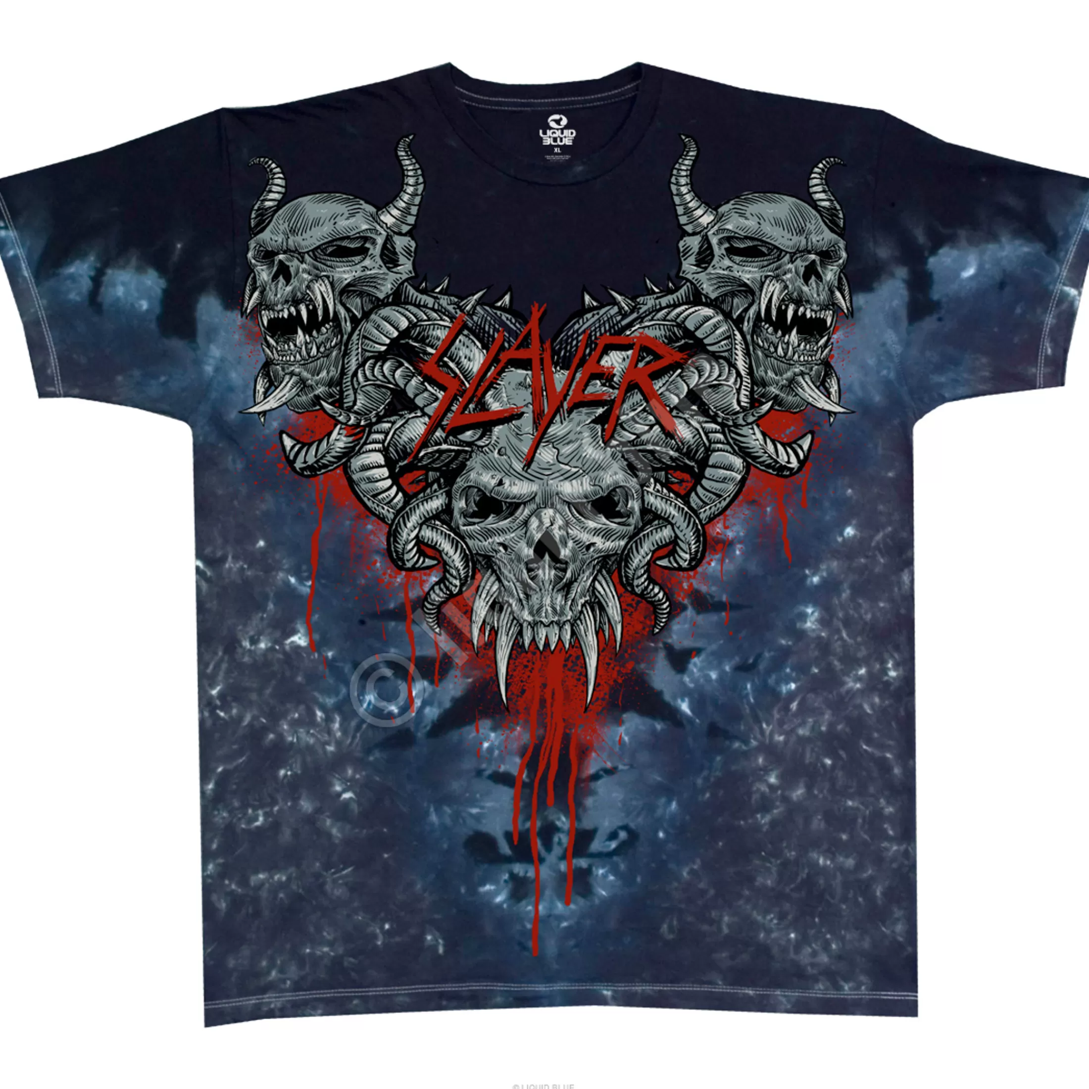 T-Shirt | Slayer<Liquid Blue Hell Awaits Tie-Dye T-Shirt