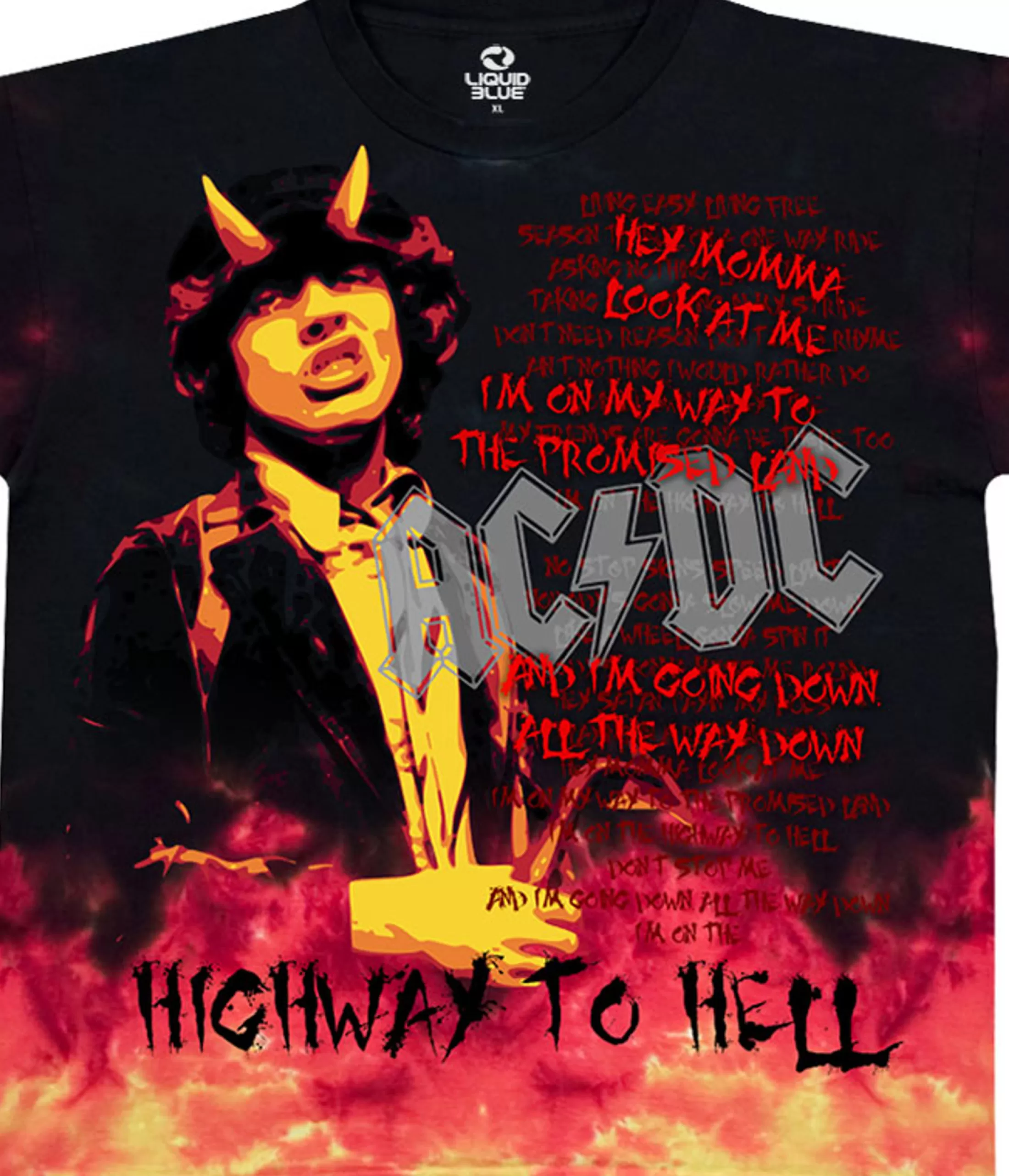 T-Shirt | Ac-Dc<Liquid Blue Hell Tie-Dye T-Shirt