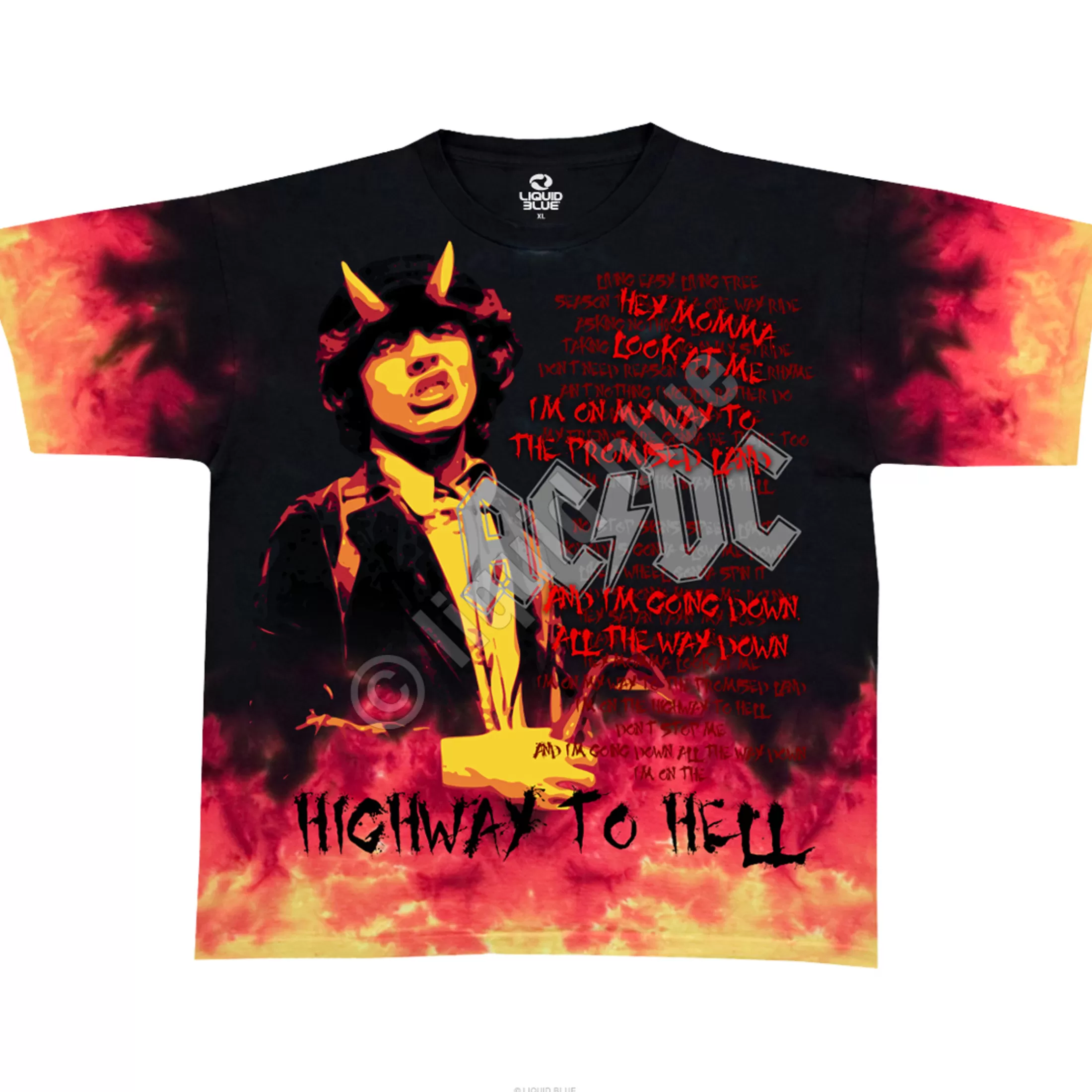 T-Shirt | Ac-Dc<Liquid Blue Hell Tie-Dye T-Shirt