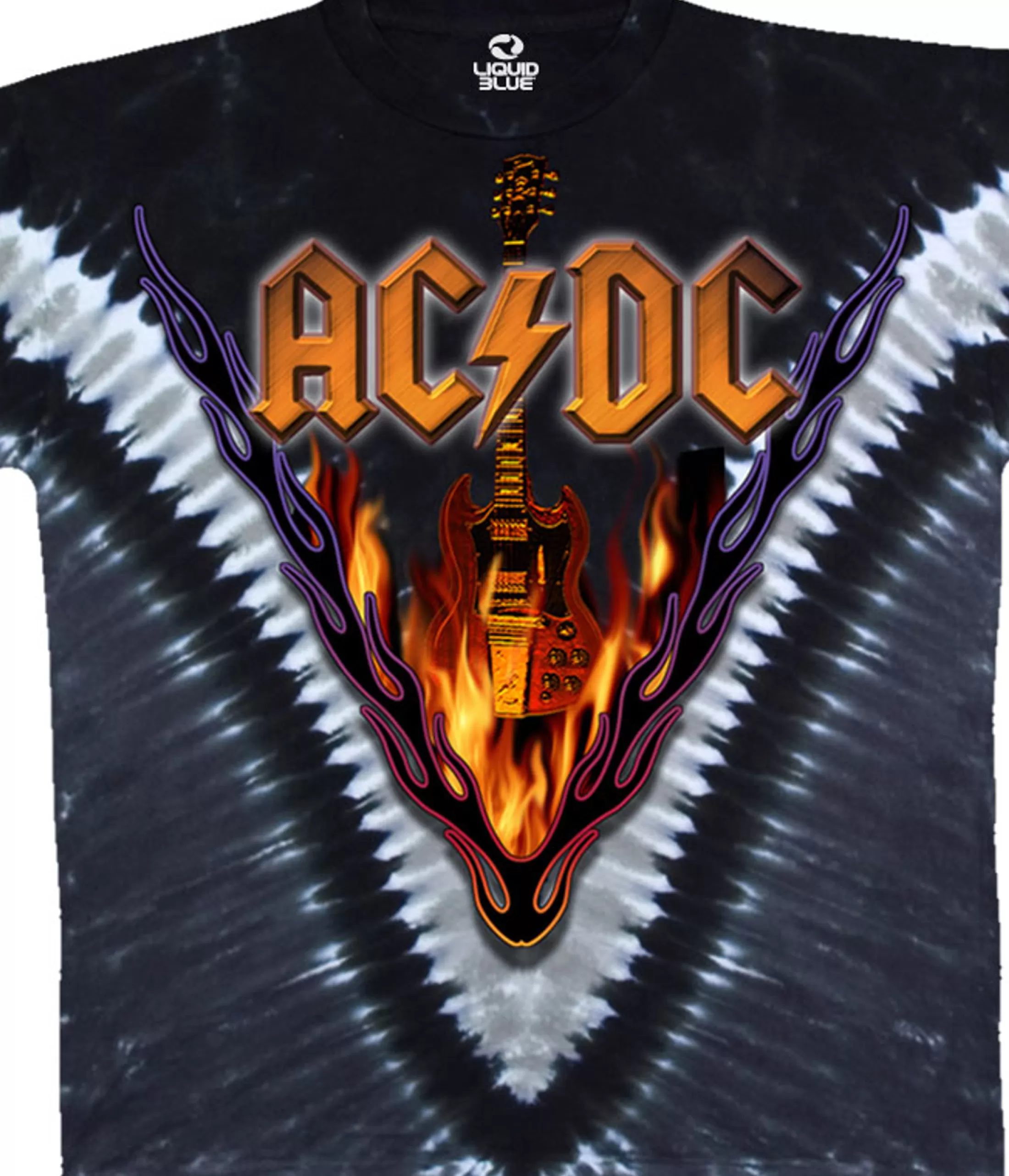 T-Shirt | Ac-Dc<Liquid Blue Hells Bells Tie-Dye T-Shirt