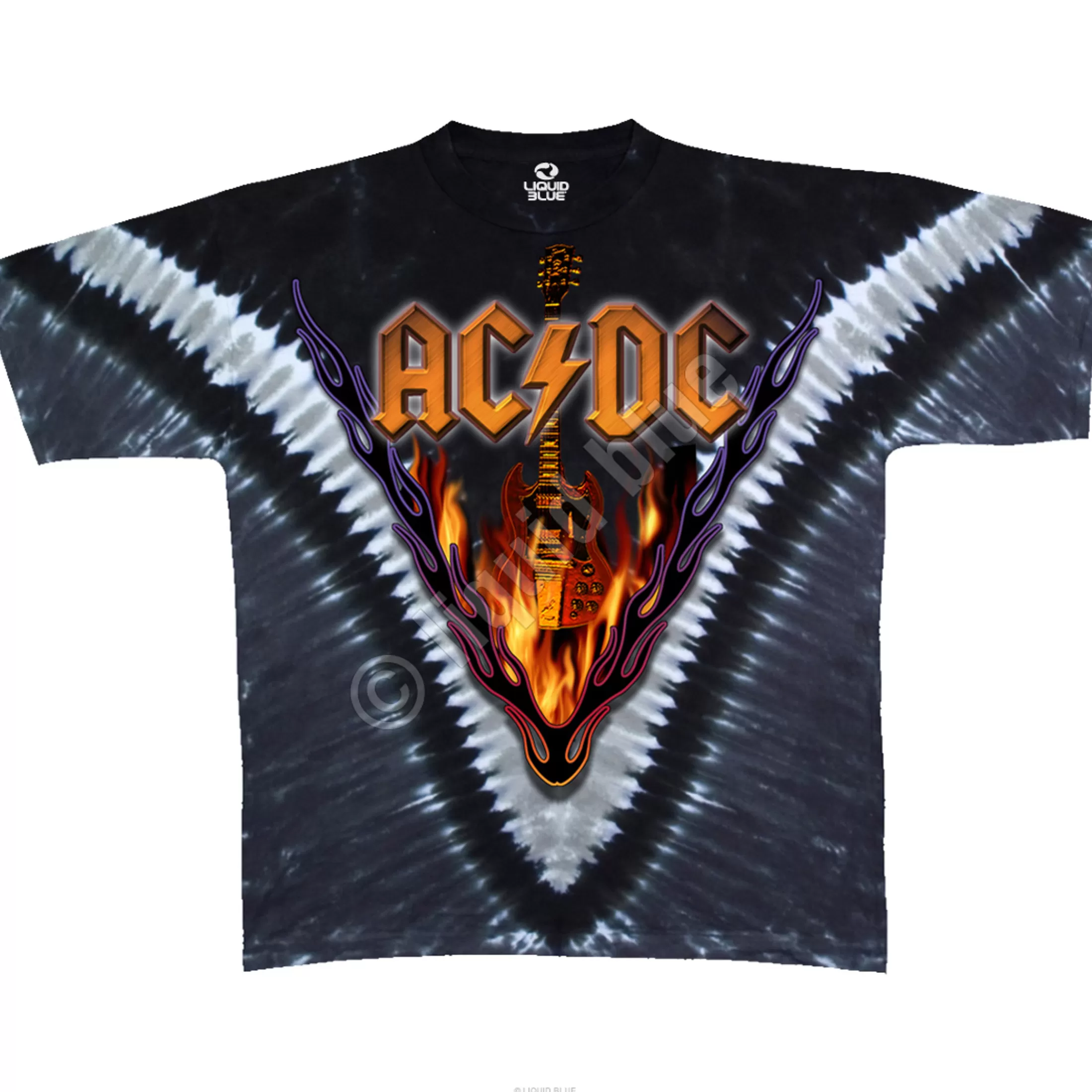 T-Shirt | Ac-Dc<Liquid Blue Hells Bells Tie-Dye T-Shirt