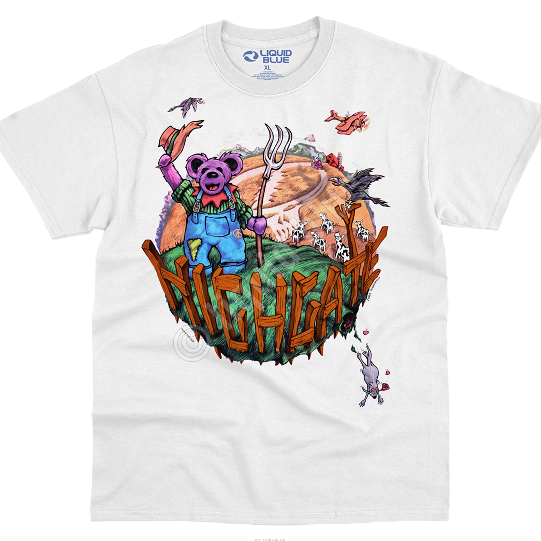 T-Shirt | Grateful Dead<Liquid Blue Highgate White T-Shirt