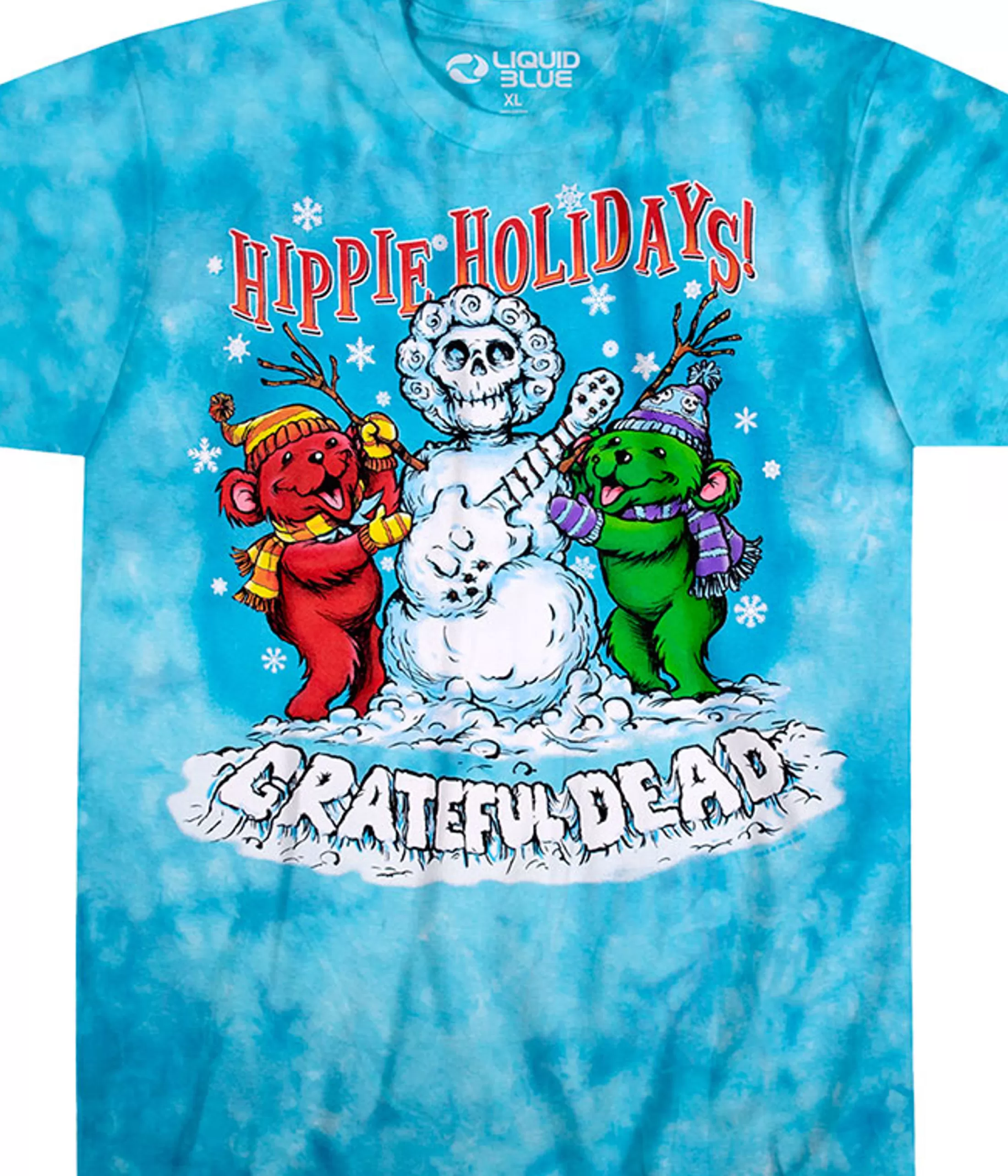 T-Shirt | Grateful Dead<Liquid Blue Hippie Holidays Tie-Dye T-Shirt