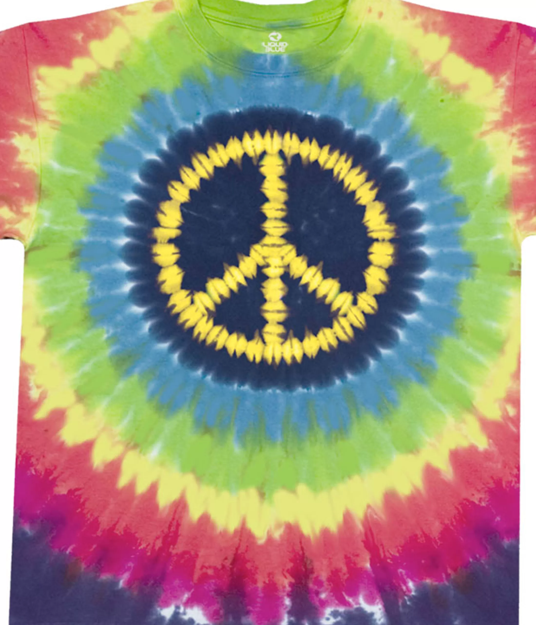 T-Shirt | Americana<Liquid Blue Hippie Peace Tie-Dye T-Shirt