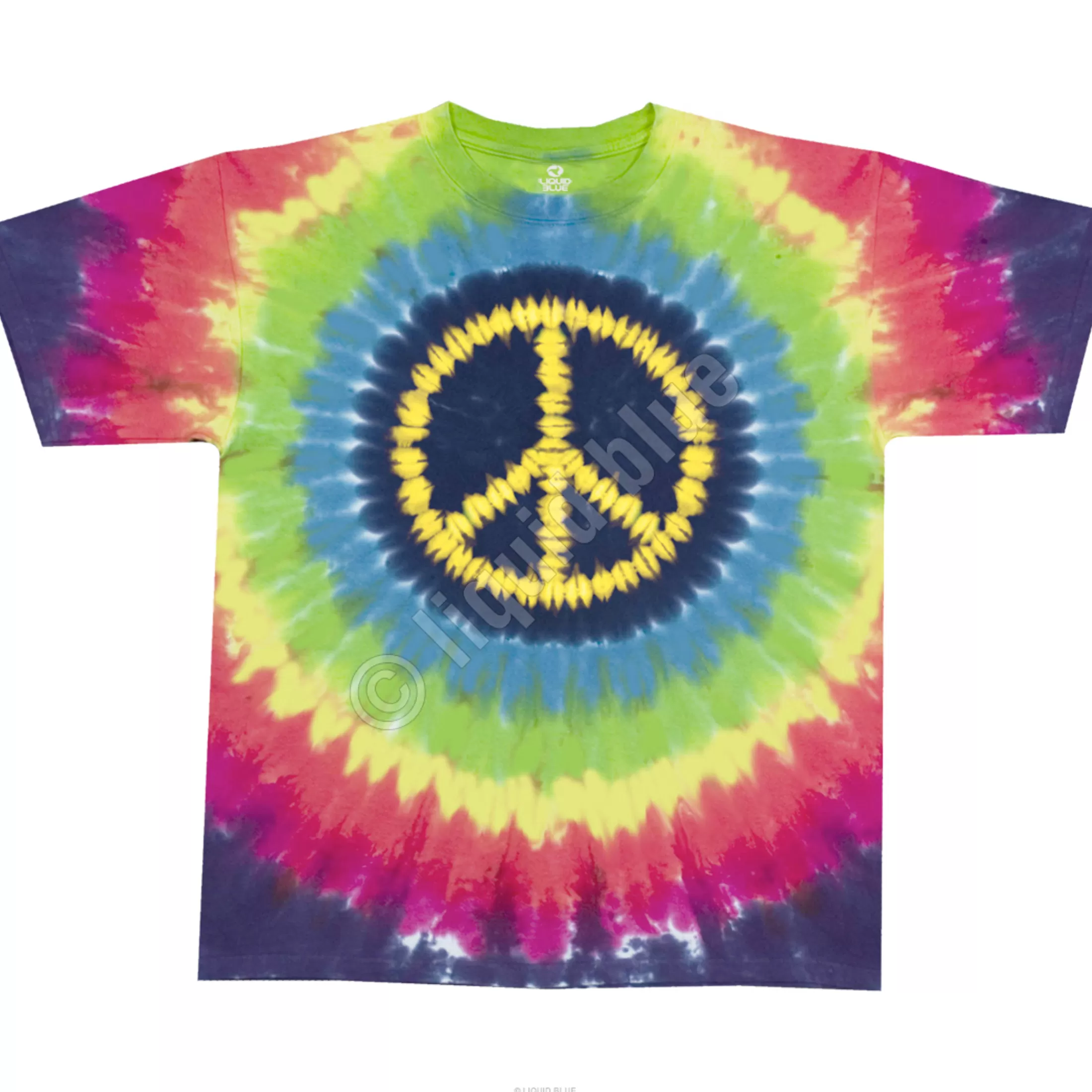 T-Shirt | Americana<Liquid Blue Hippie Peace Tie-Dye T-Shirt