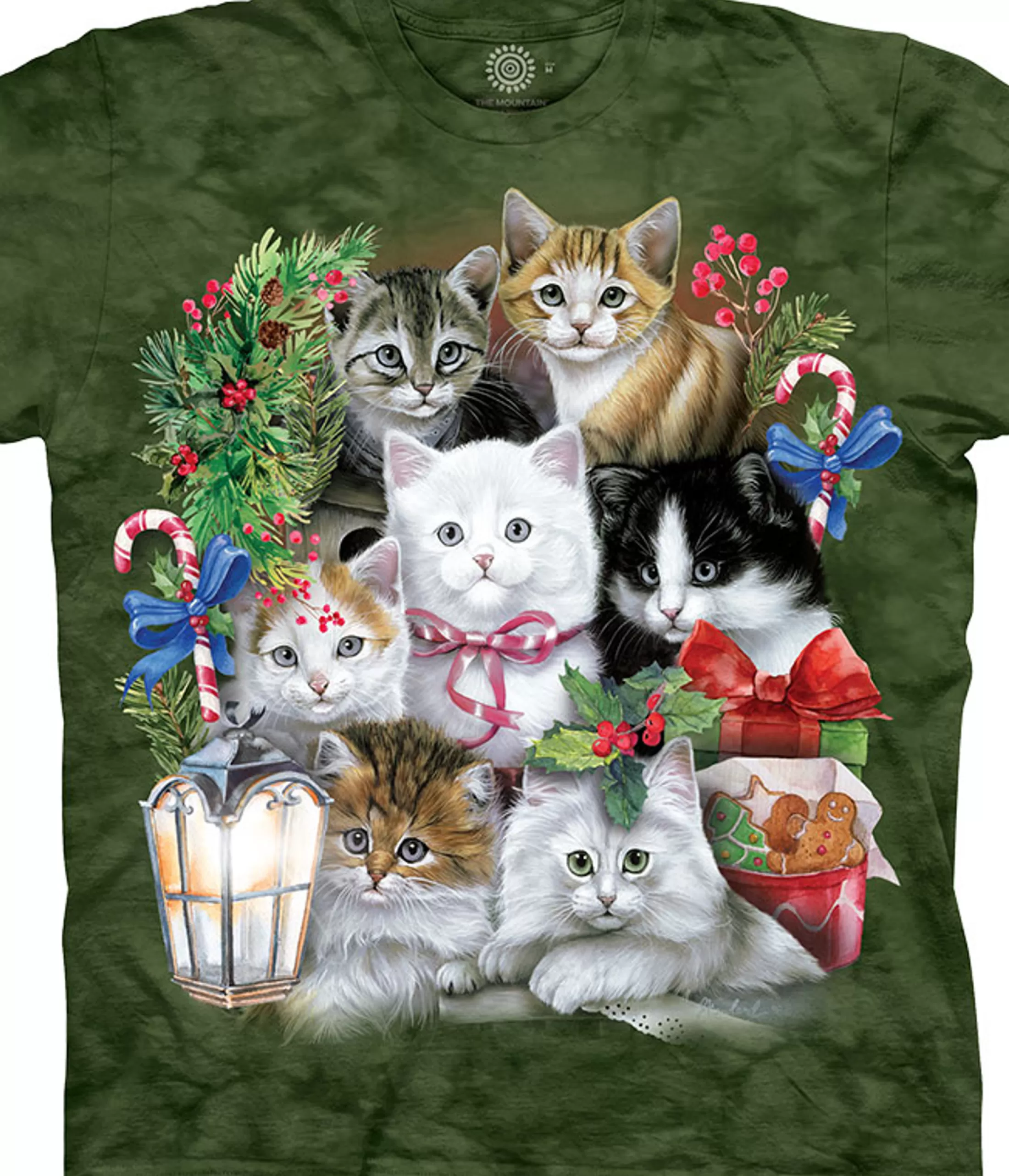 T-Shirt | Christmas<Liquid Blue Holiday Kittens Classic Cotton T-Shirt