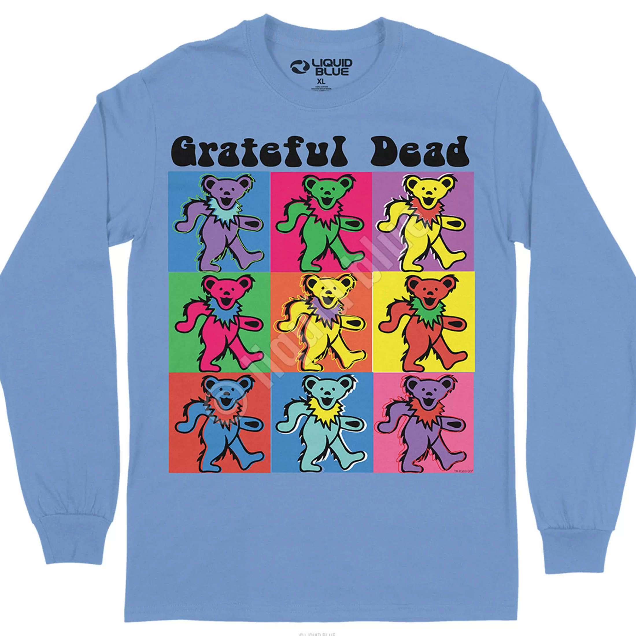 Long Sleeve | Grateful Dead<Liquid Blue Hollywood Bears Long Sleeve T-Shirt