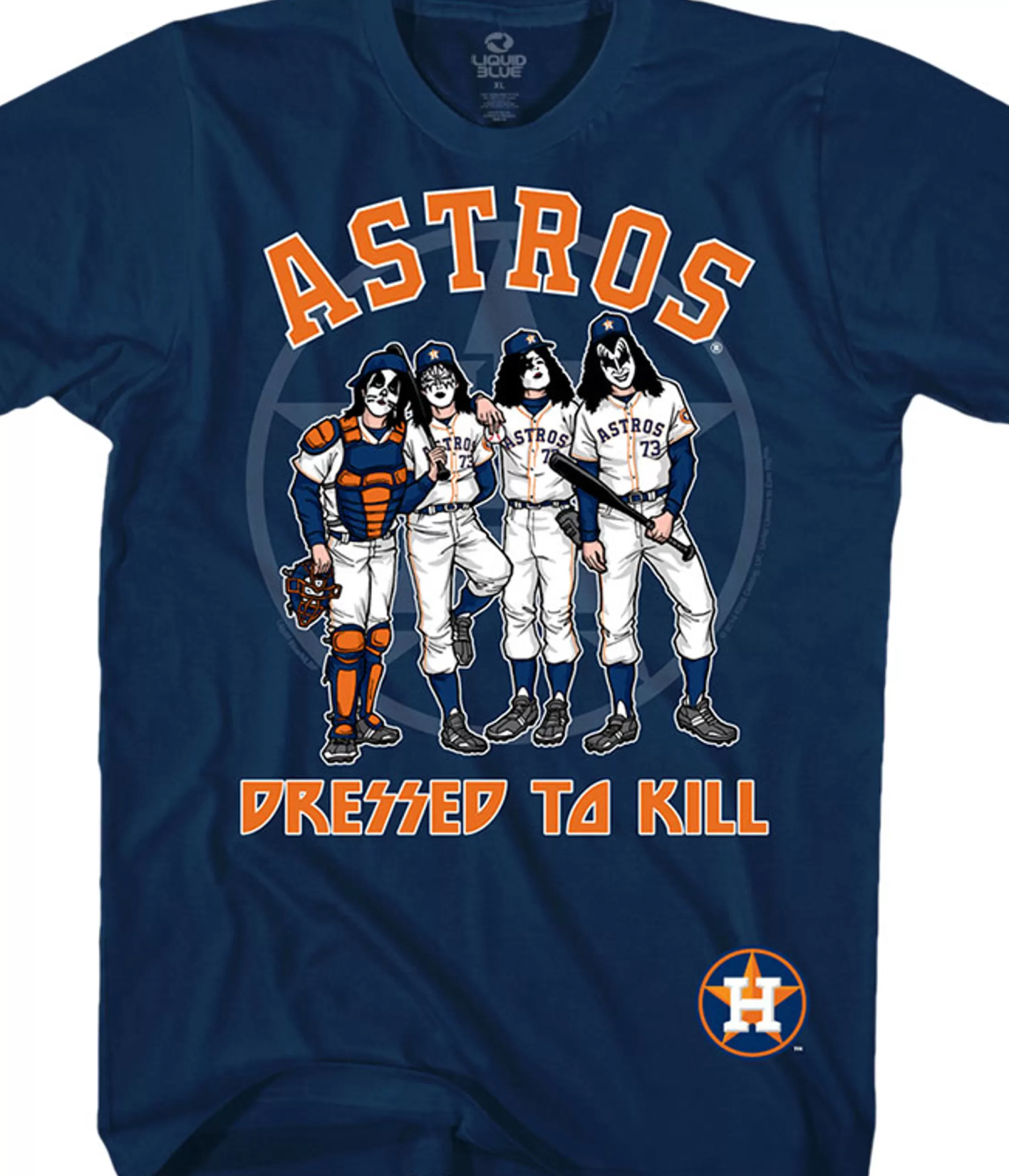 T-Shirt | Houston Astros<Liquid Blue Houston Astros Dressed to Kill Navy T-Shirt