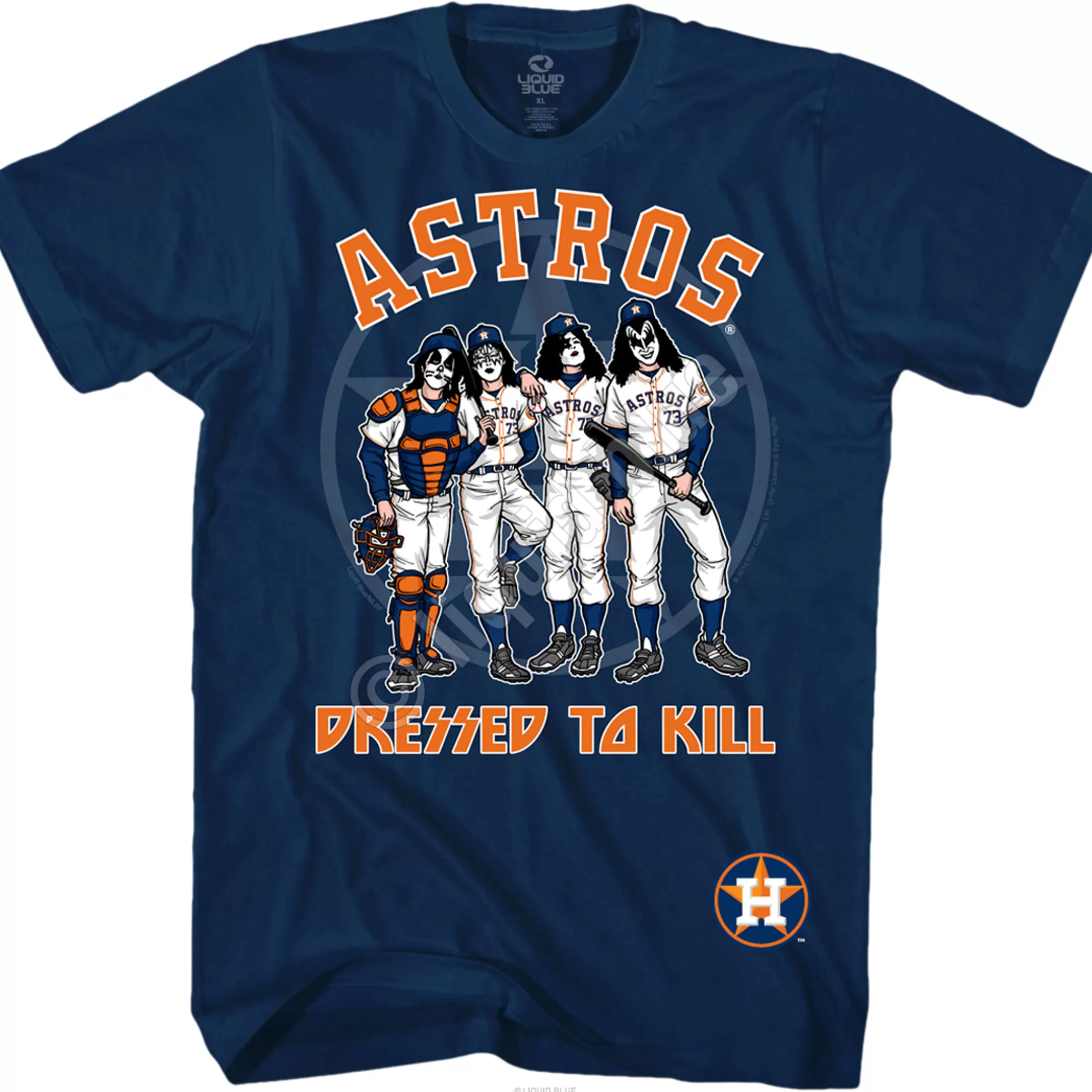 T-Shirt | Houston Astros<Liquid Blue Houston Astros Dressed to Kill Navy T-Shirt