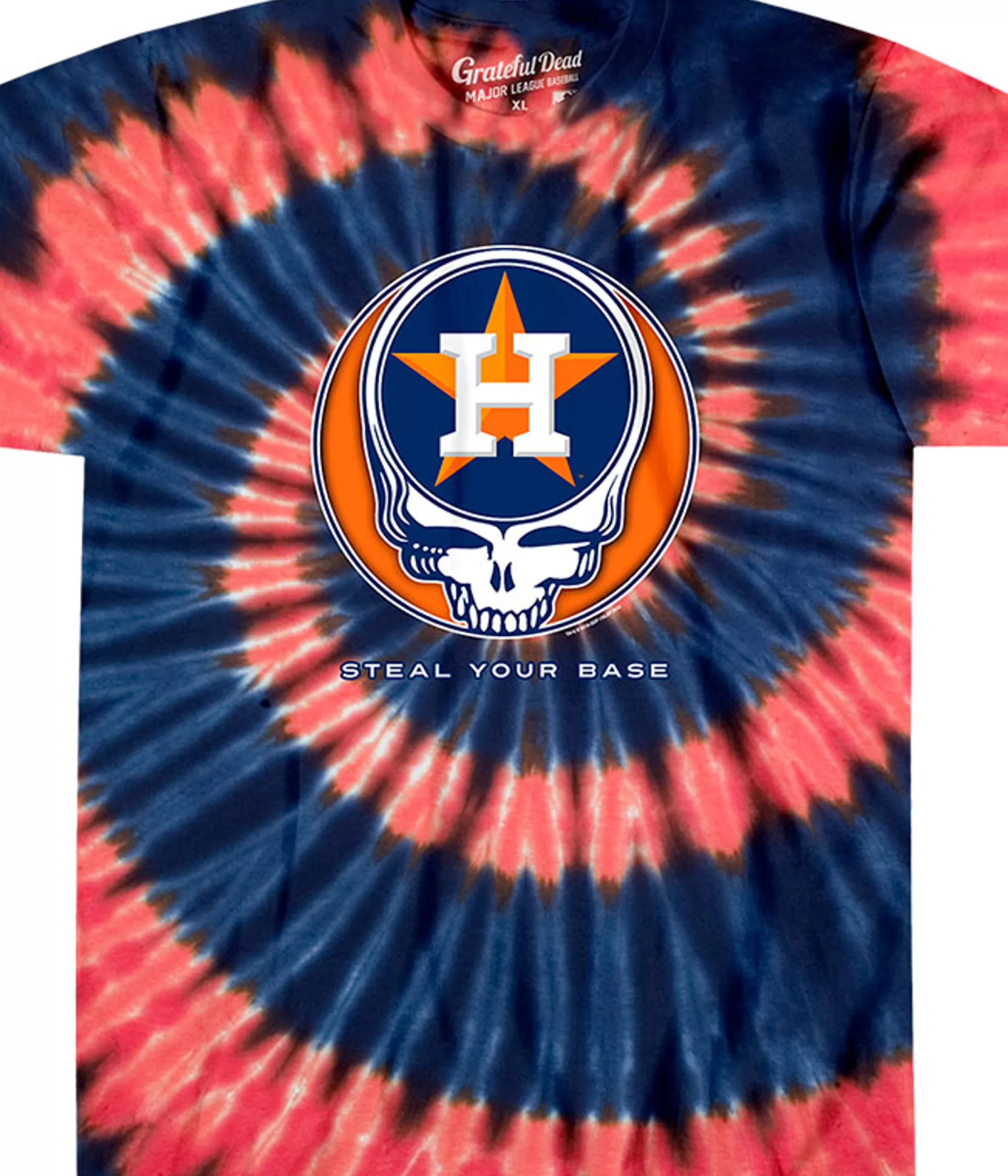 T-Shirt | Houston Astros<Liquid Blue Houston Astros Steal Your Base Tie-Dye T-Shirt