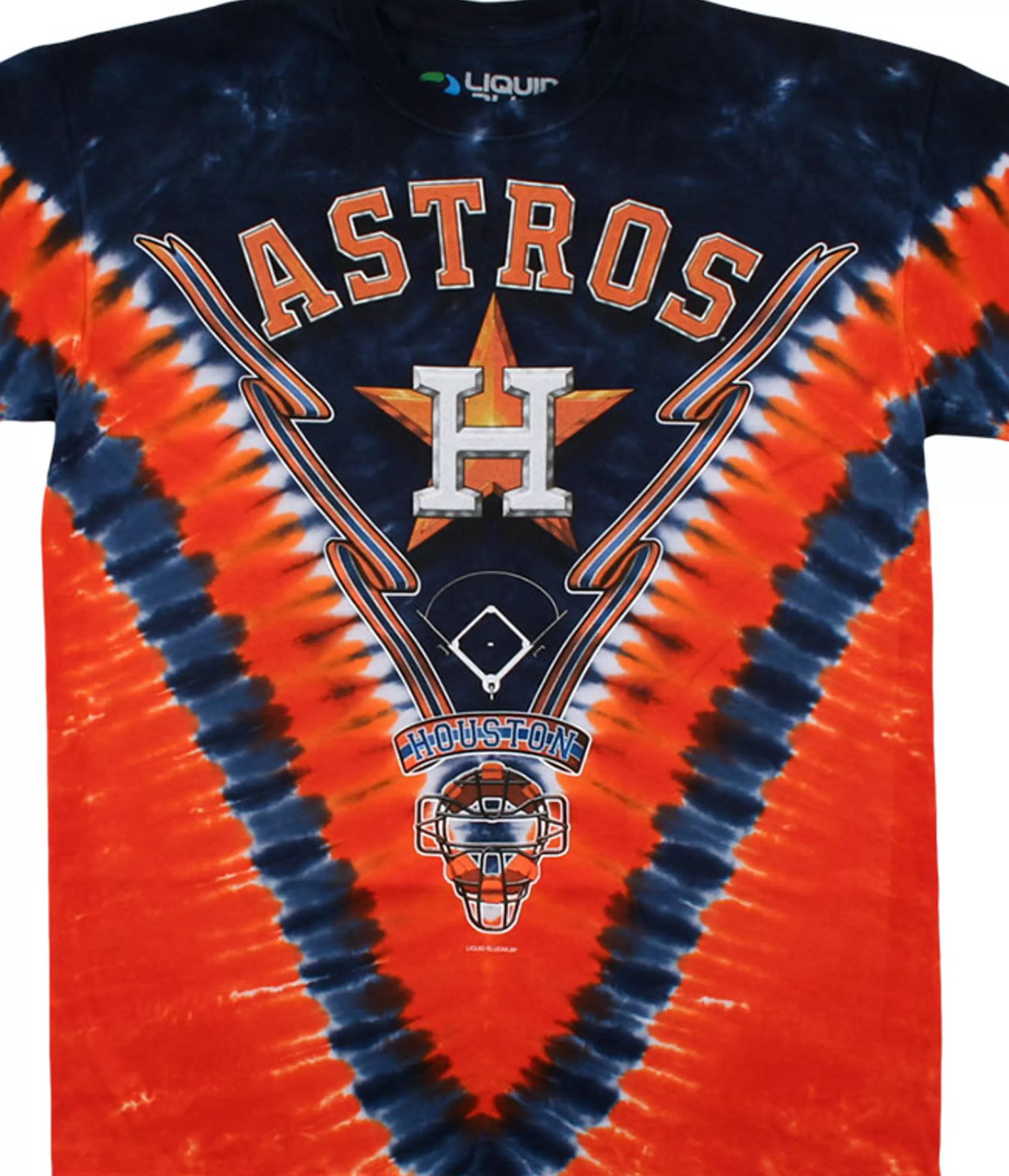 T-Shirt | Houston Astros<Liquid Blue Houston Astros V Tie-Dye T-Shirt