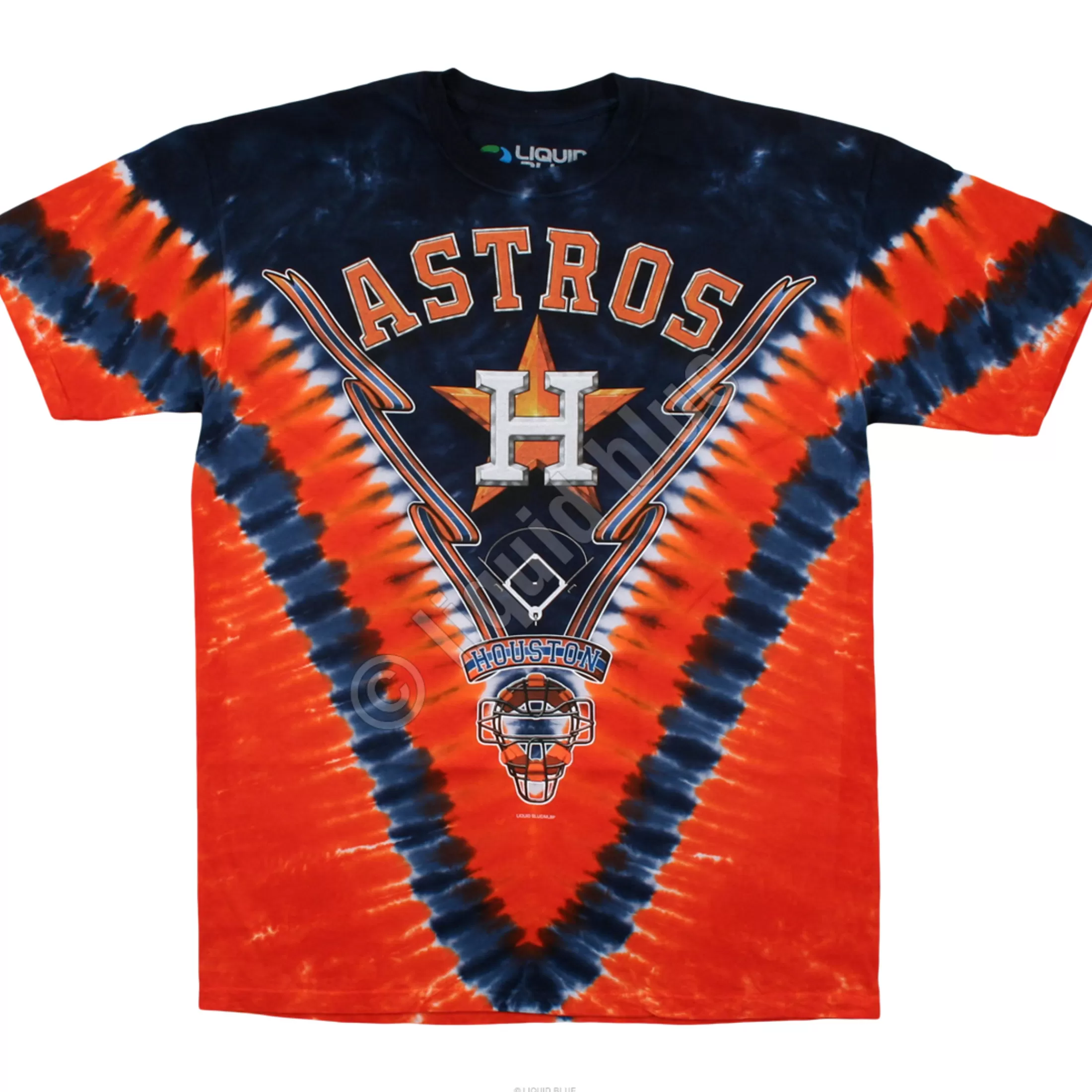 T-Shirt | Houston Astros<Liquid Blue Houston Astros V Tie-Dye T-Shirt