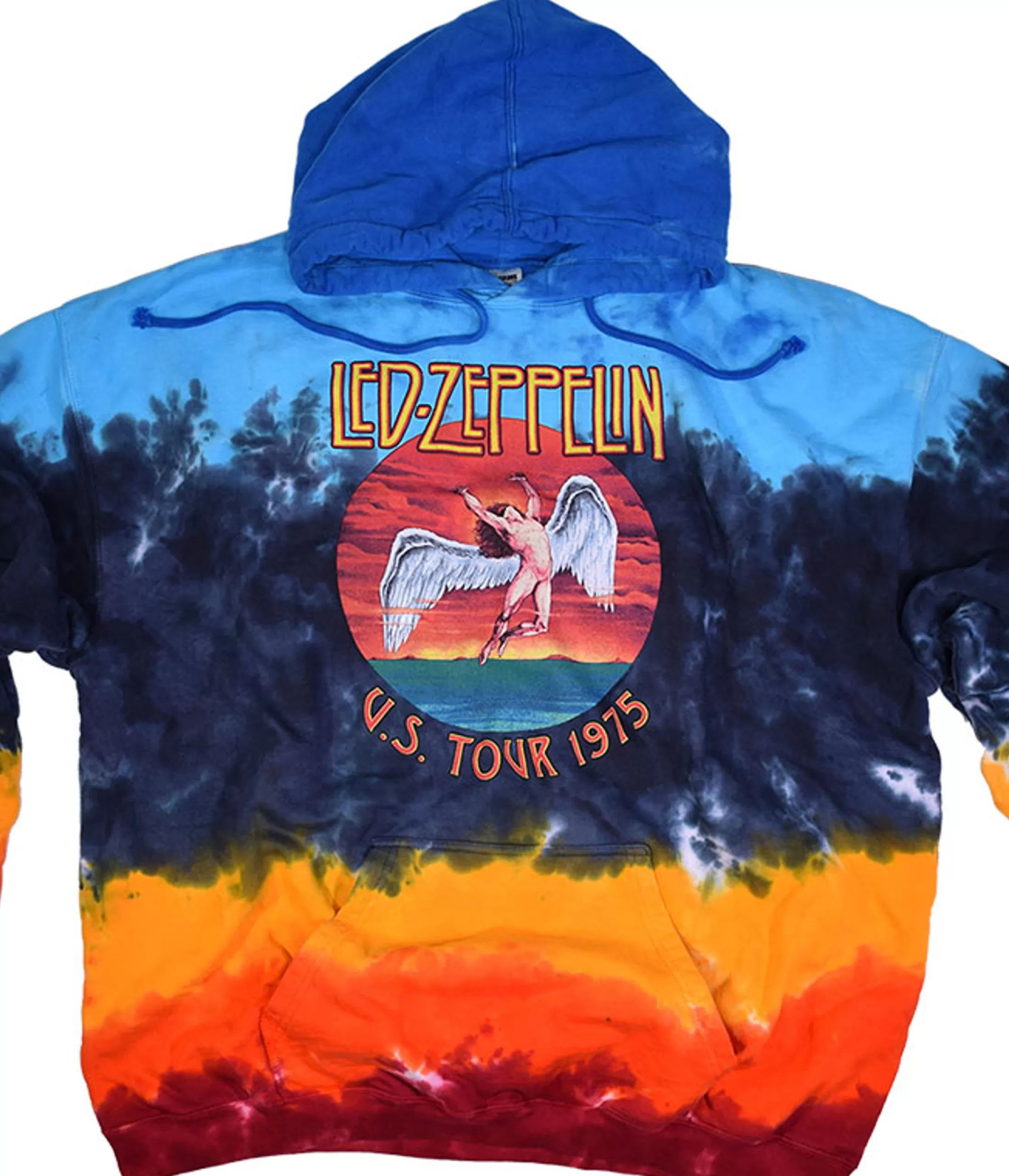 Hoodie | Led Zeppelin<Liquid Blue Icarus 1975 Tie-Dye Hoodie