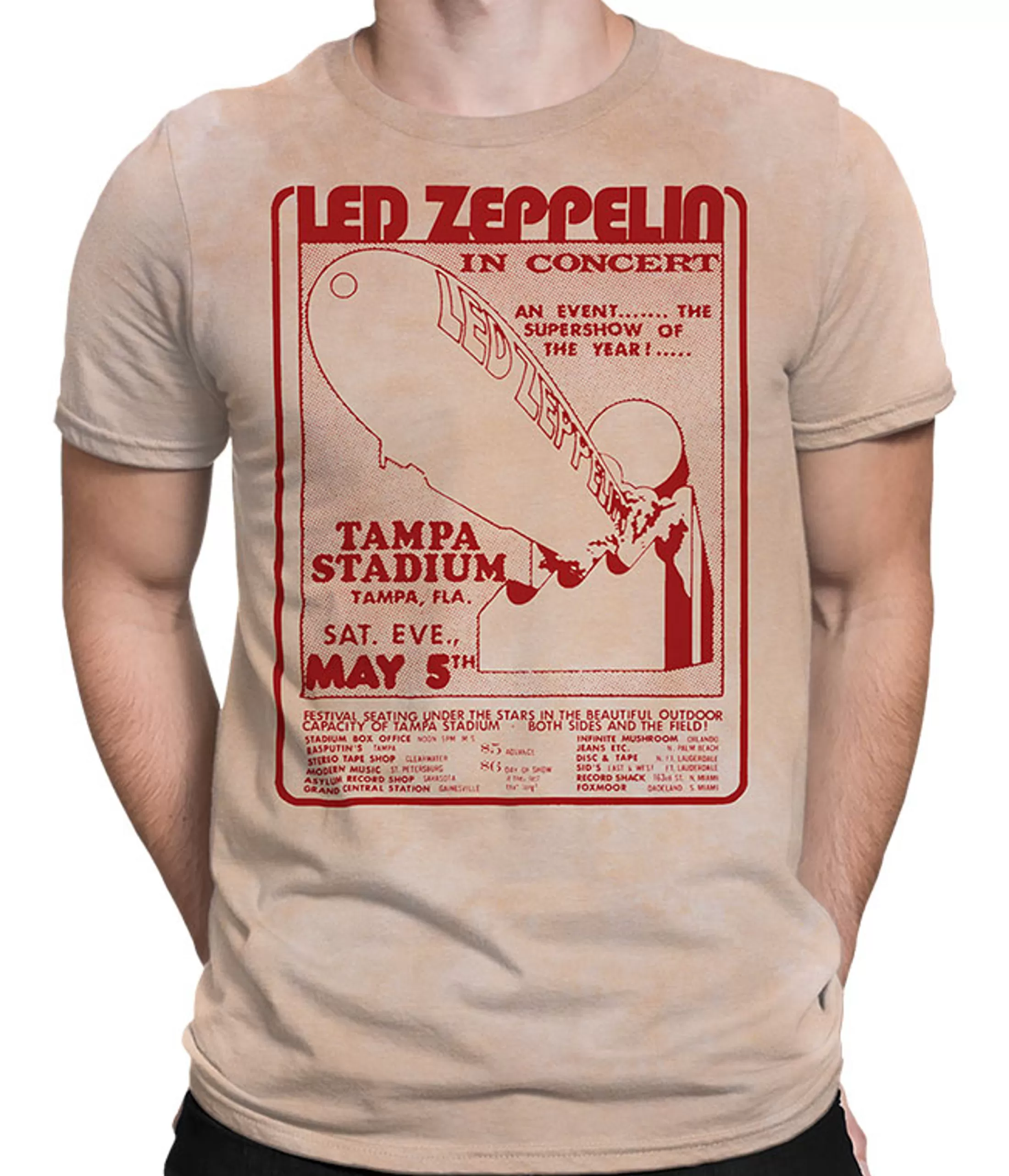 T-Shirt | Led Zeppelin<Liquid Blue In Concert Tie-Dye T-Shirt