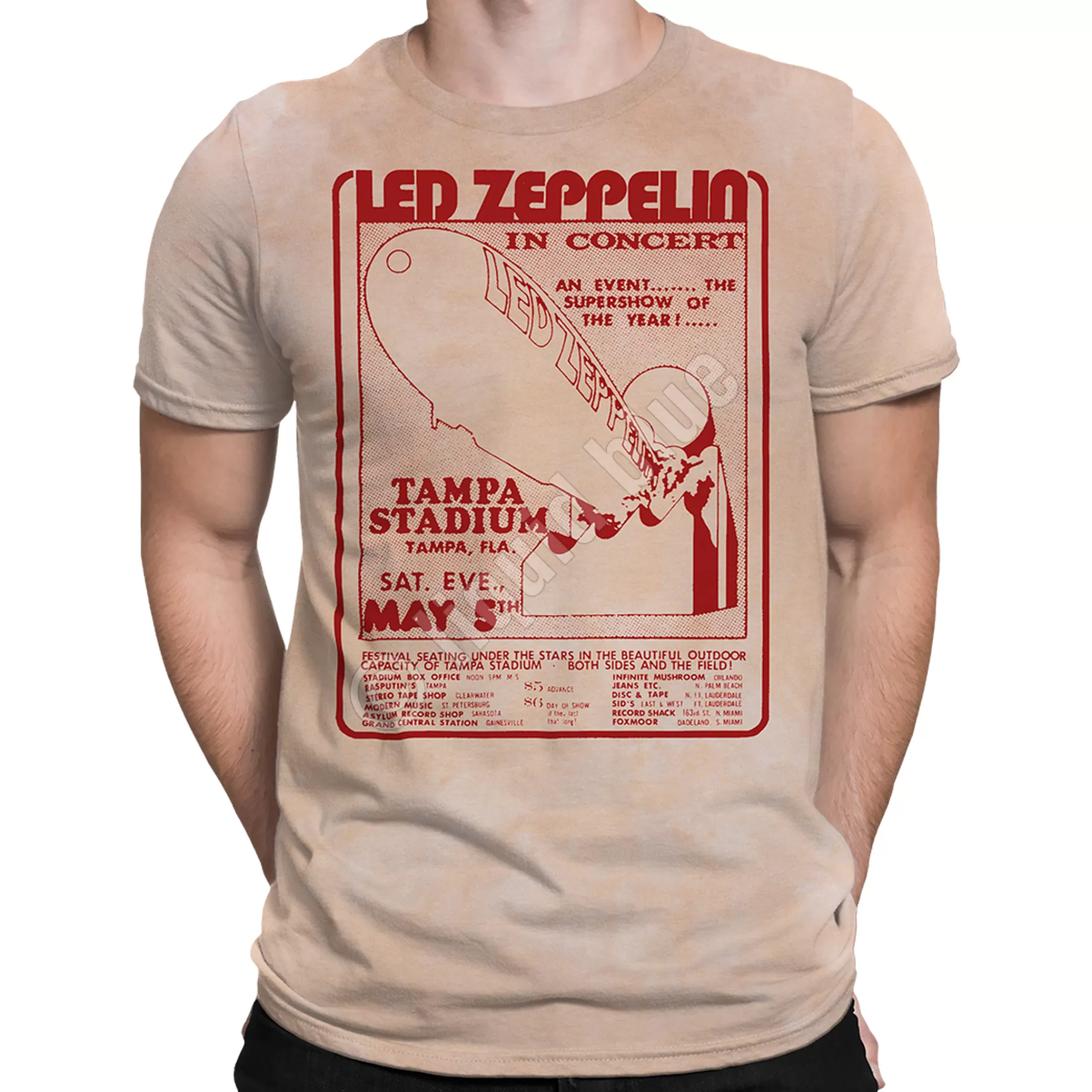 T-Shirt | Led Zeppelin<Liquid Blue In Concert Tie-Dye T-Shirt