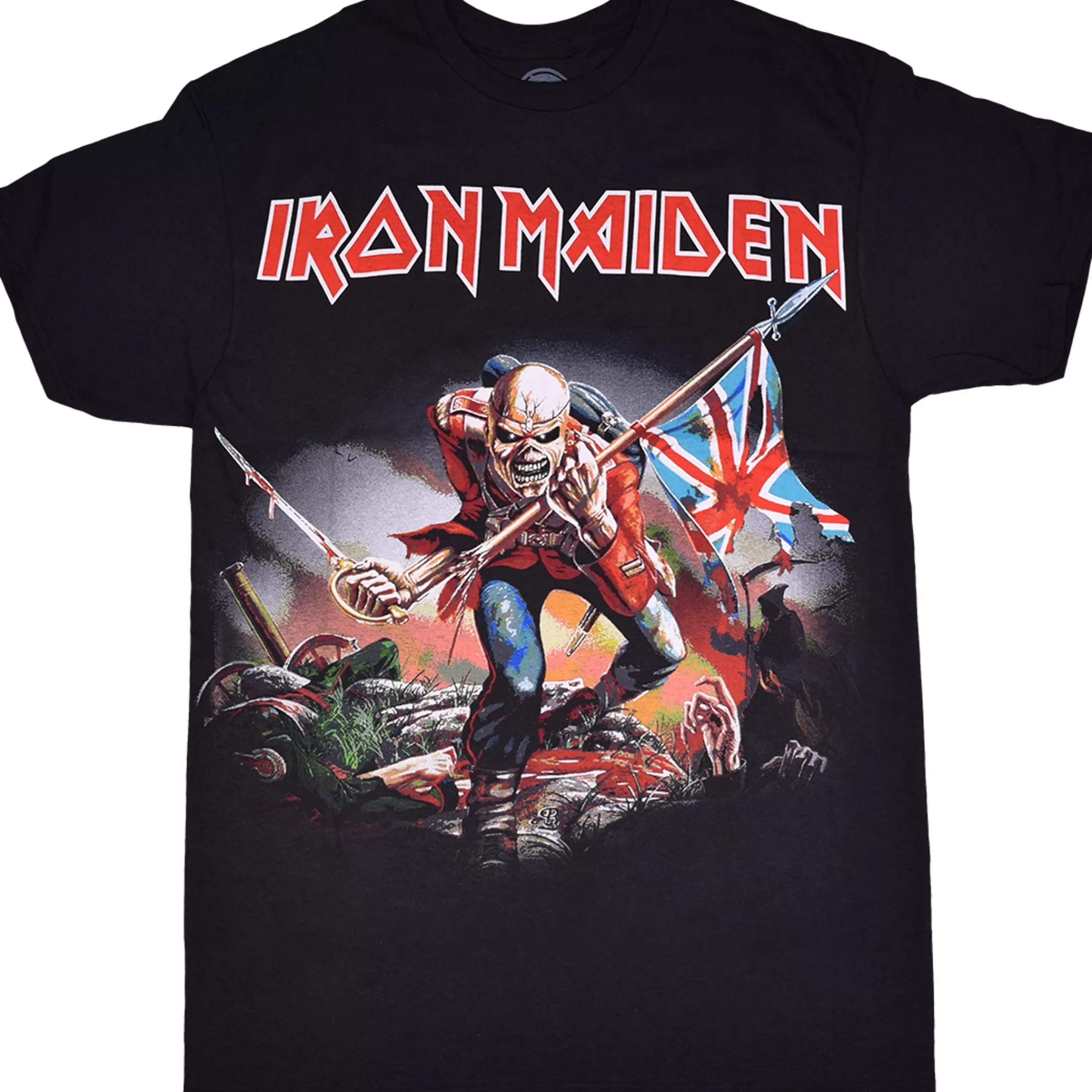 T-Shirt | Iron Maiden<Liquid Blue Iron Maiden Trooper Black T-Shirt