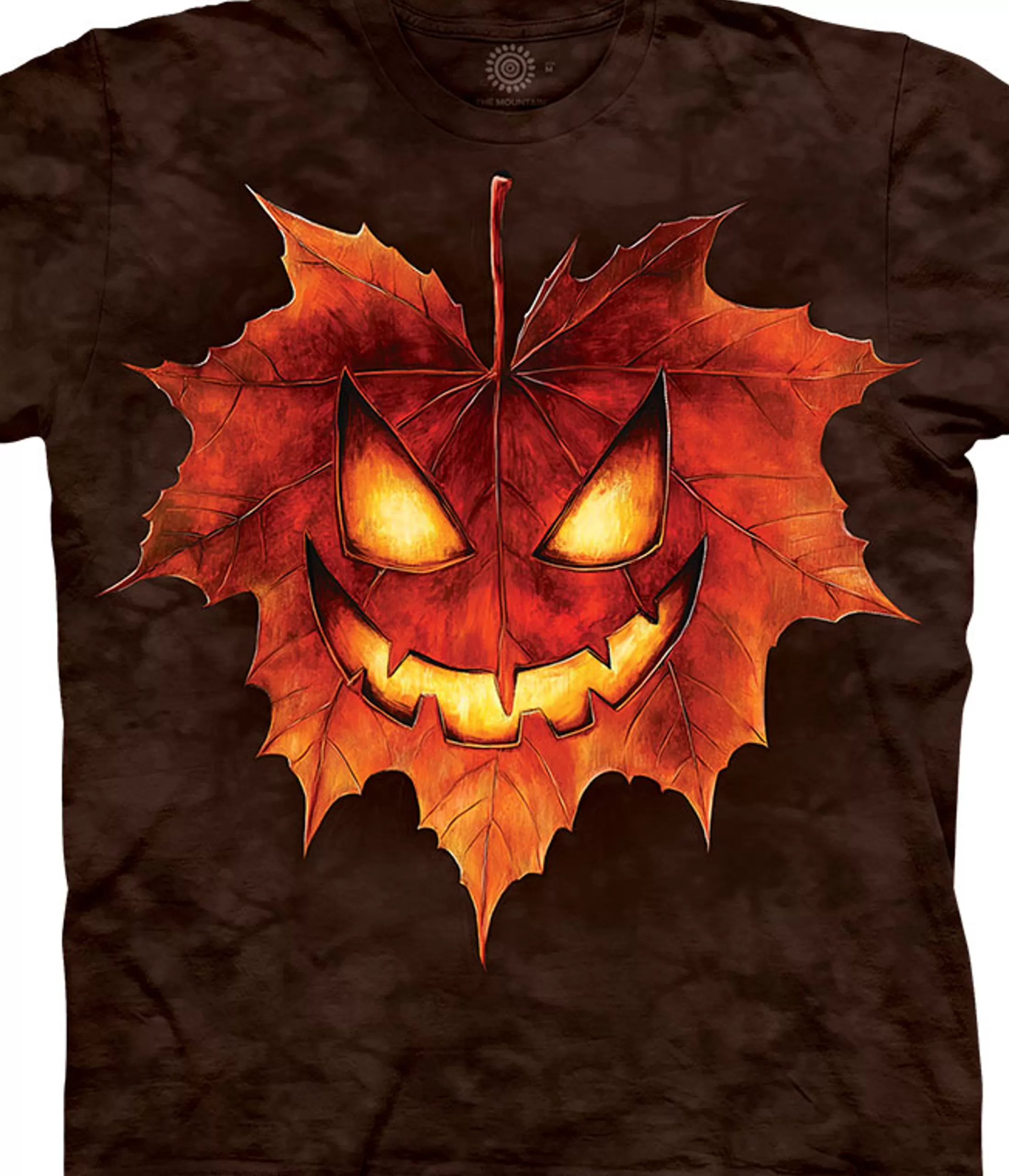 T-Shirt | Halloween<Liquid Blue Jack-O-Leaf Classic Cotton T-Shirt