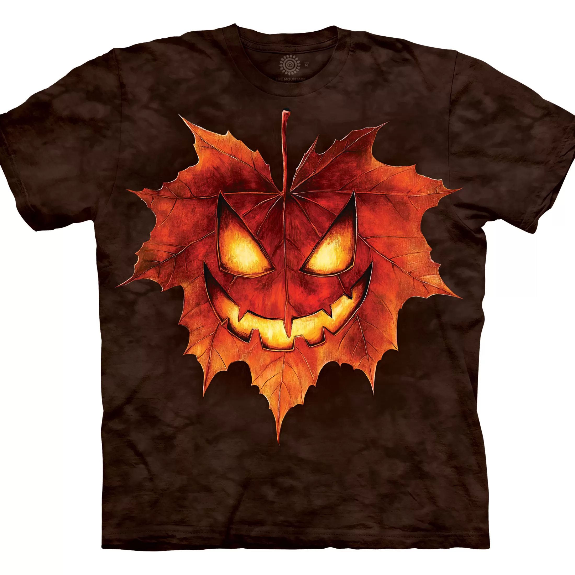 T-Shirt | Halloween<Liquid Blue Jack-O-Leaf Classic Cotton T-Shirt