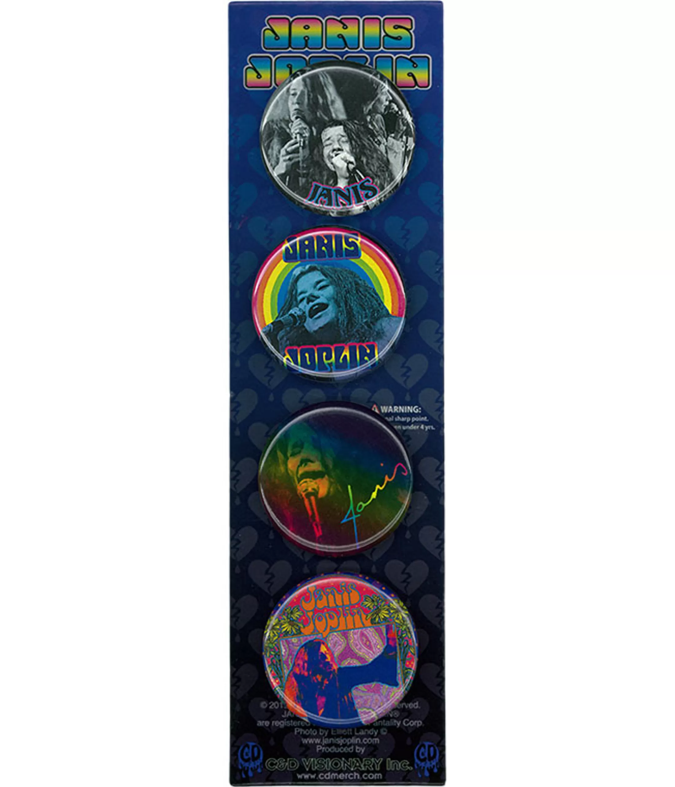 Pins | Janis Joplin<Liquid Blue Janice Joplin 4 Pin Set