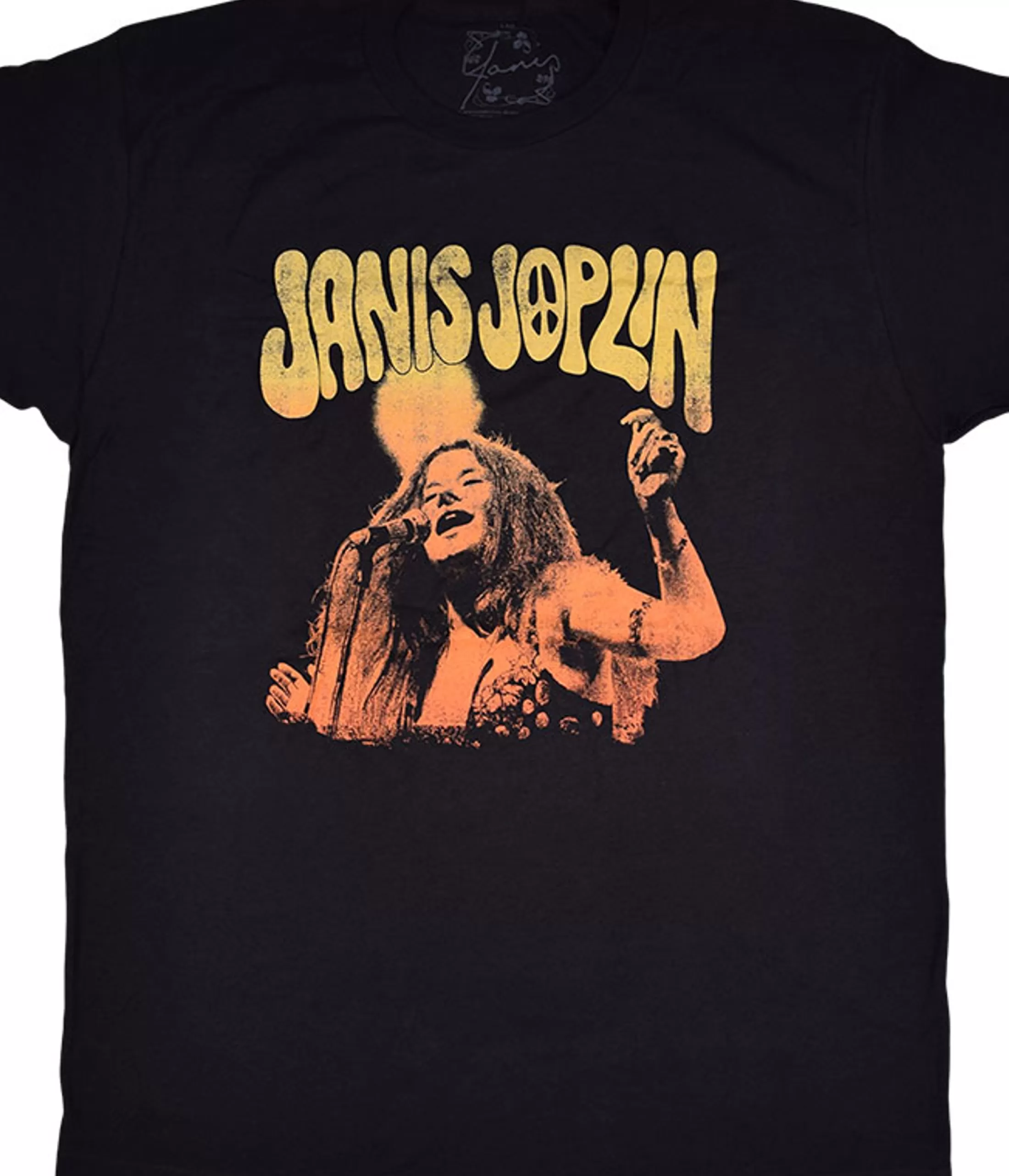 Athletic T-Shirt | Janis Joplin<Liquid Blue Janis Joplin Live Black Athletic T-Shirt