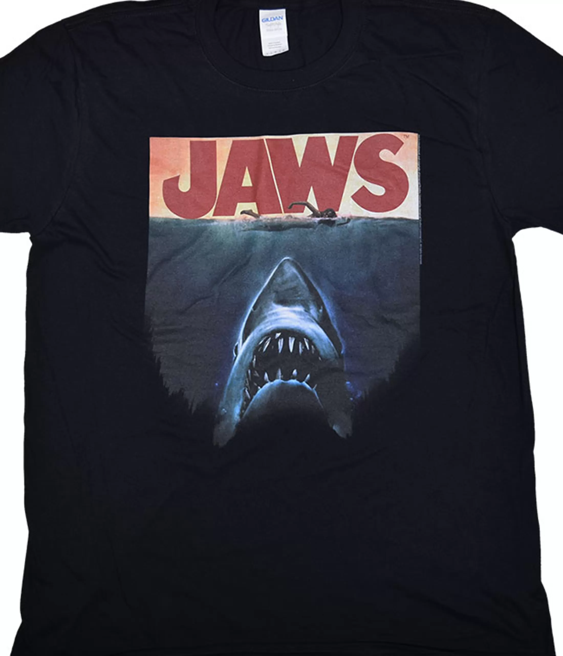 T-Shirt | Jaws<Liquid Blue Jaws Poster Again Black T-Shirt