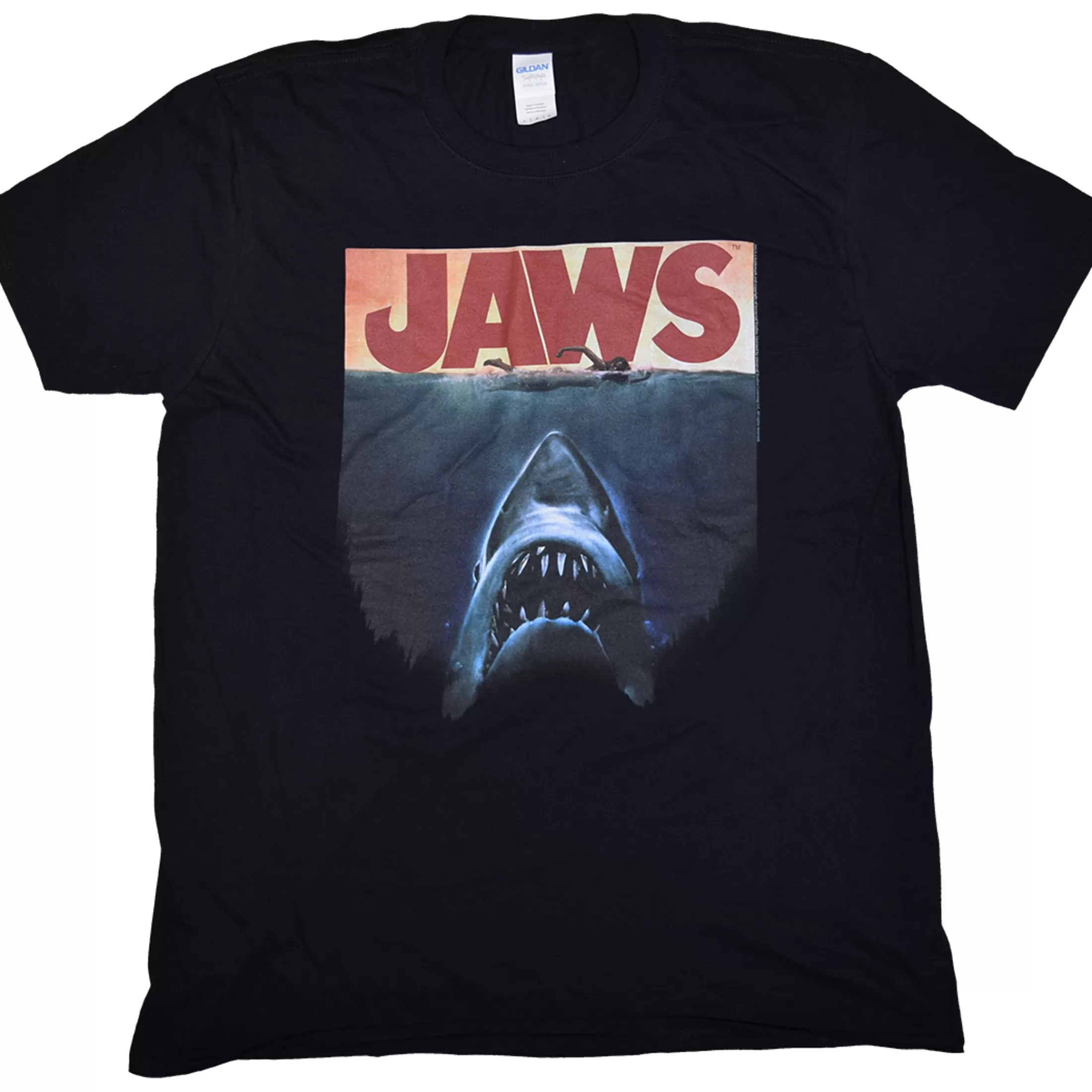 T-Shirt | Jaws<Liquid Blue Jaws Poster Again Black T-Shirt