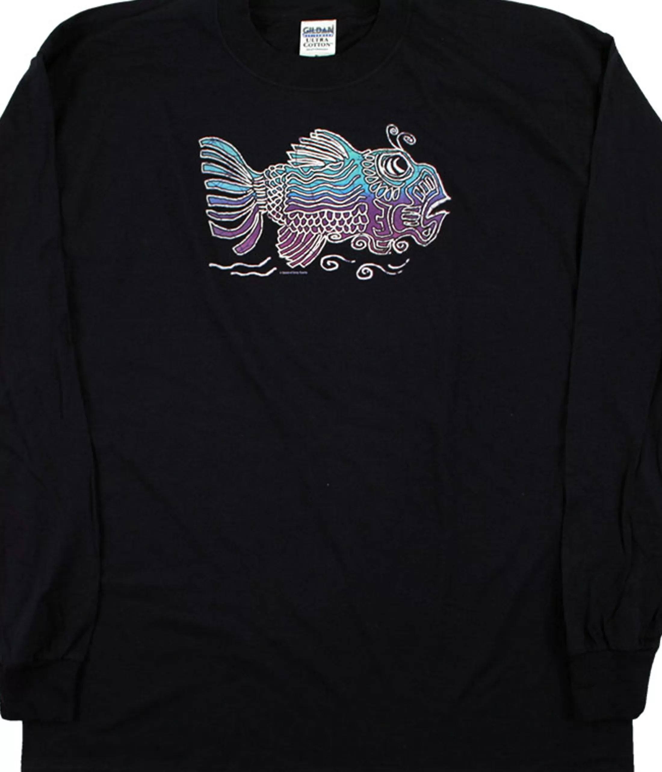 Long Sleeve | Jerry Garcia<Liquid Blue Jerry Fish Navy Long Sleeve T-Shirt