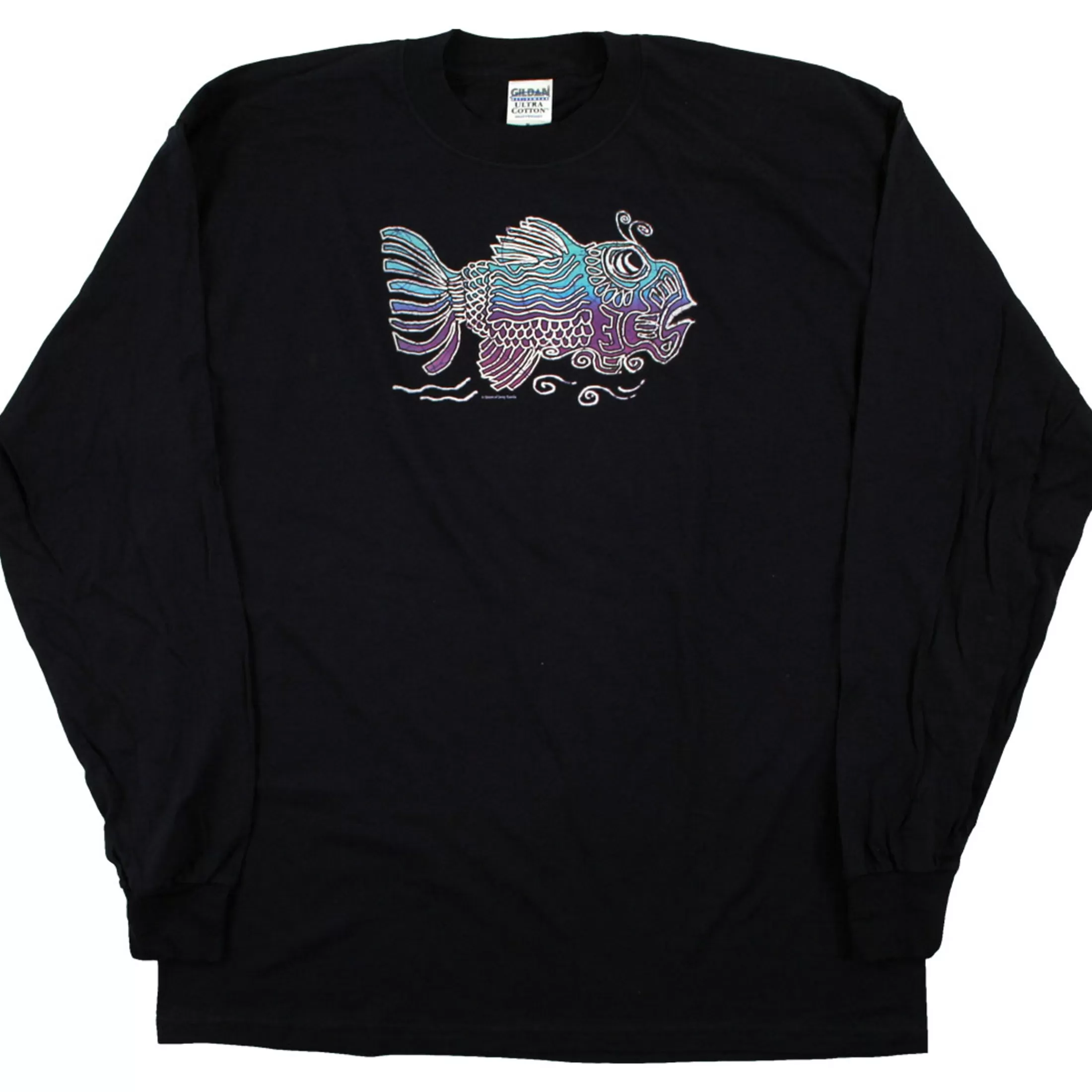 Long Sleeve | Jerry Garcia<Liquid Blue Jerry Fish Navy Long Sleeve T-Shirt